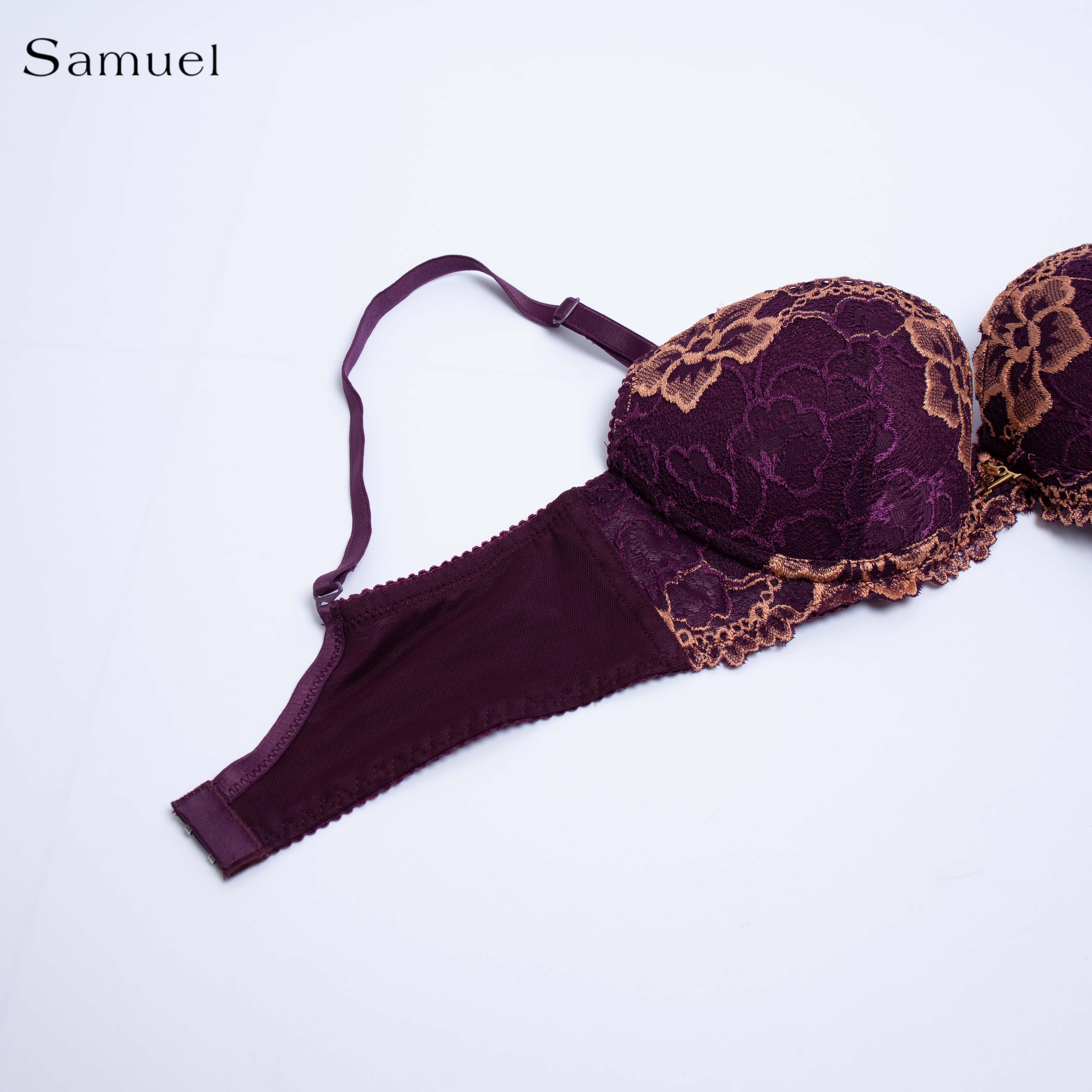 【 Kyla】 Áo ngực Đài Loan Samuel Mút NanoBon Nguyên Ngực Mút Dày Siêu Nâng ( Màu Nho )