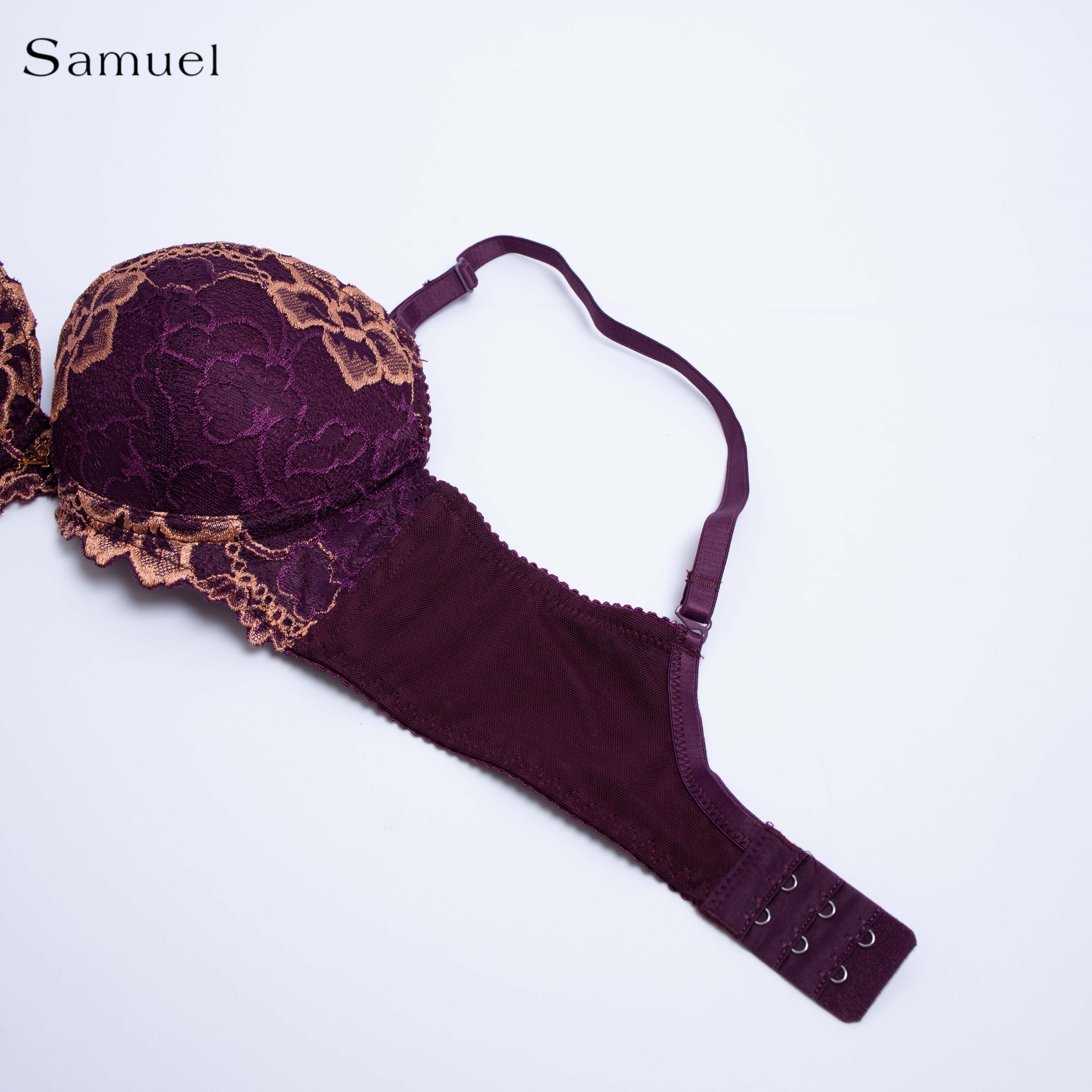 【 Kyla】 Áo ngực Đài Loan Samuel Mút NanoBon Nguyên Ngực Mút Dày Siêu Nâng ( Màu Nho )