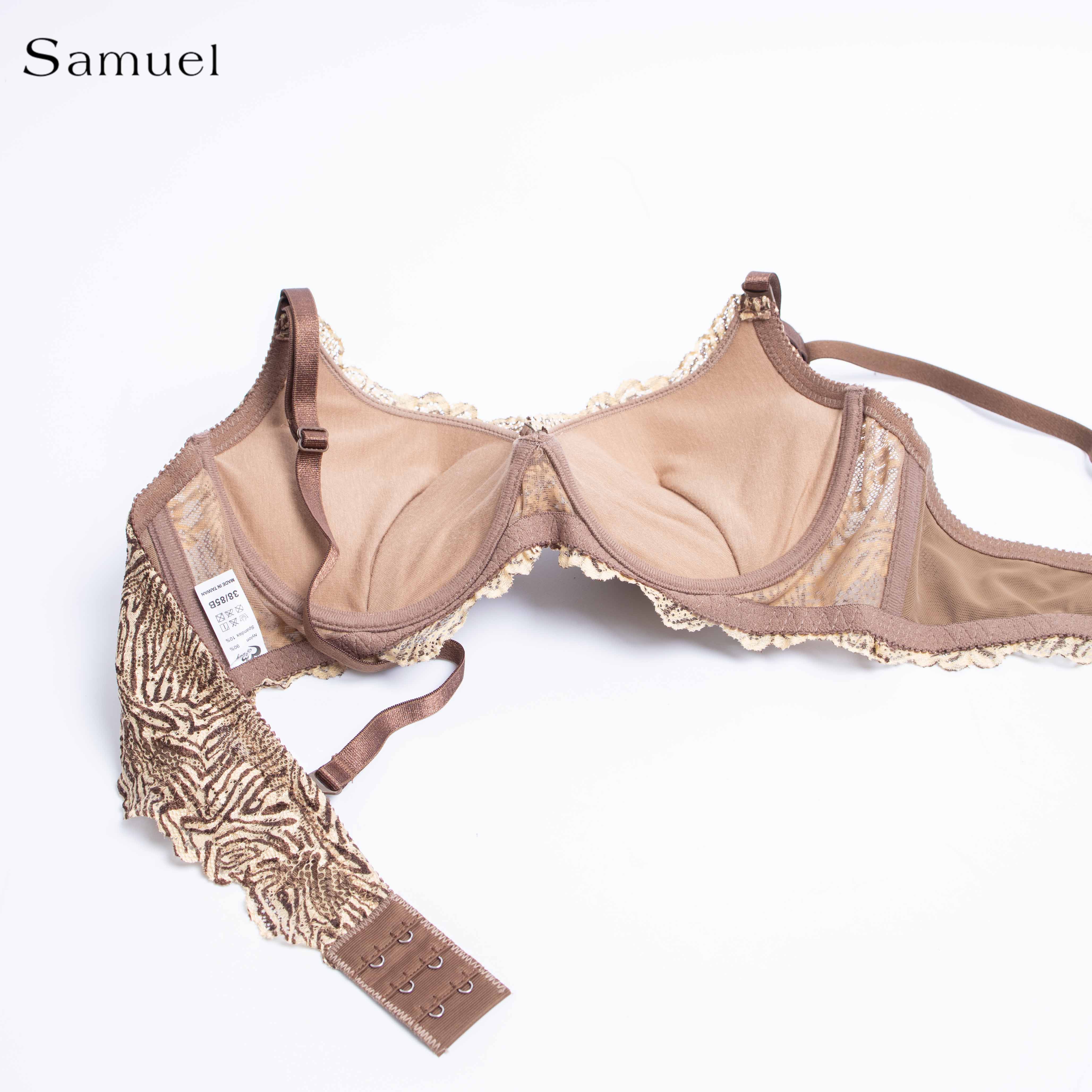 Áo ngực Đài Loan Samuel Zera Da Báo Mút vừa Cá Tính Lót Vải Tactel