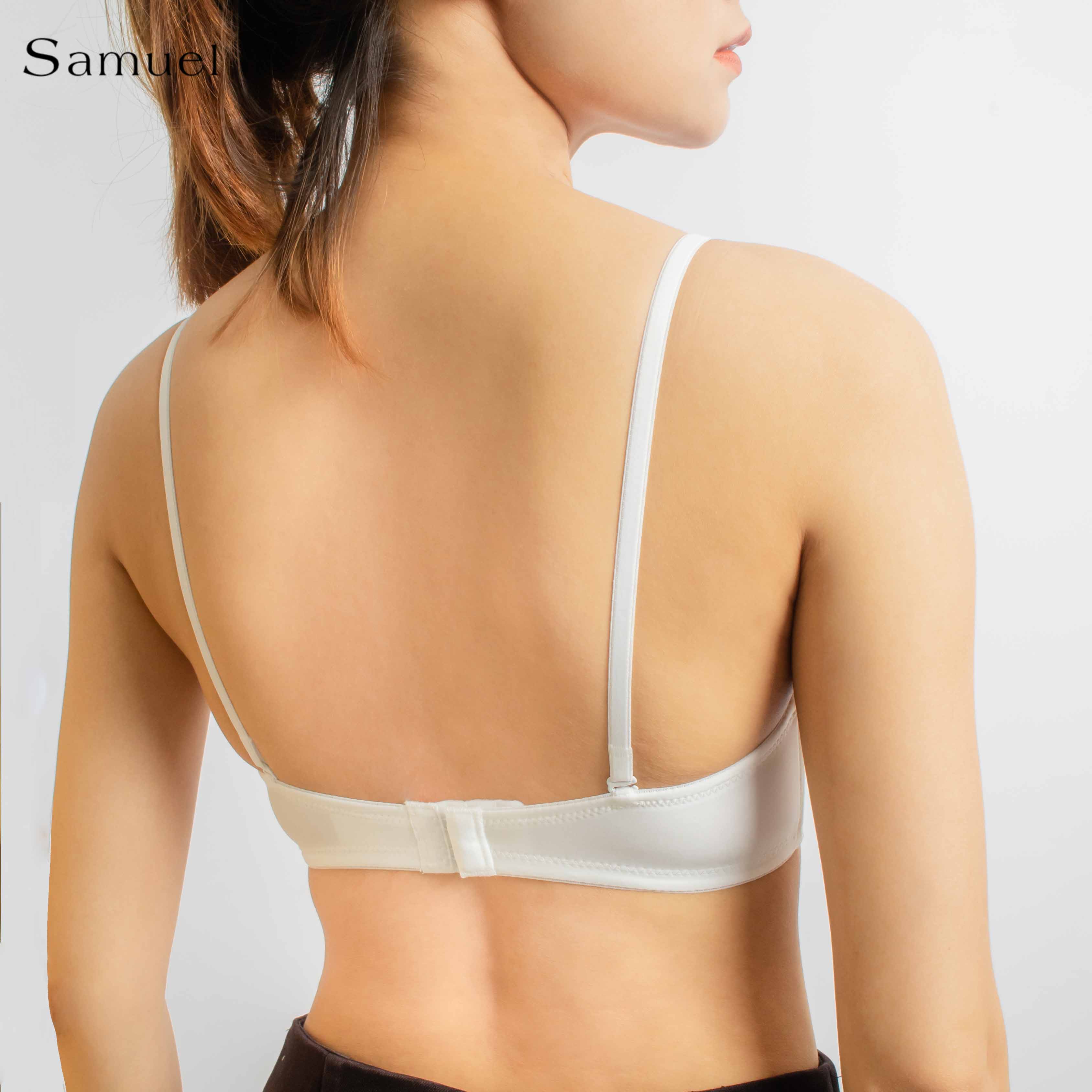 【 Iris 】Samuel Áo ngực T-shirt Đài Loan Cúp Trơn Mút Dày ( Màu Trắng )