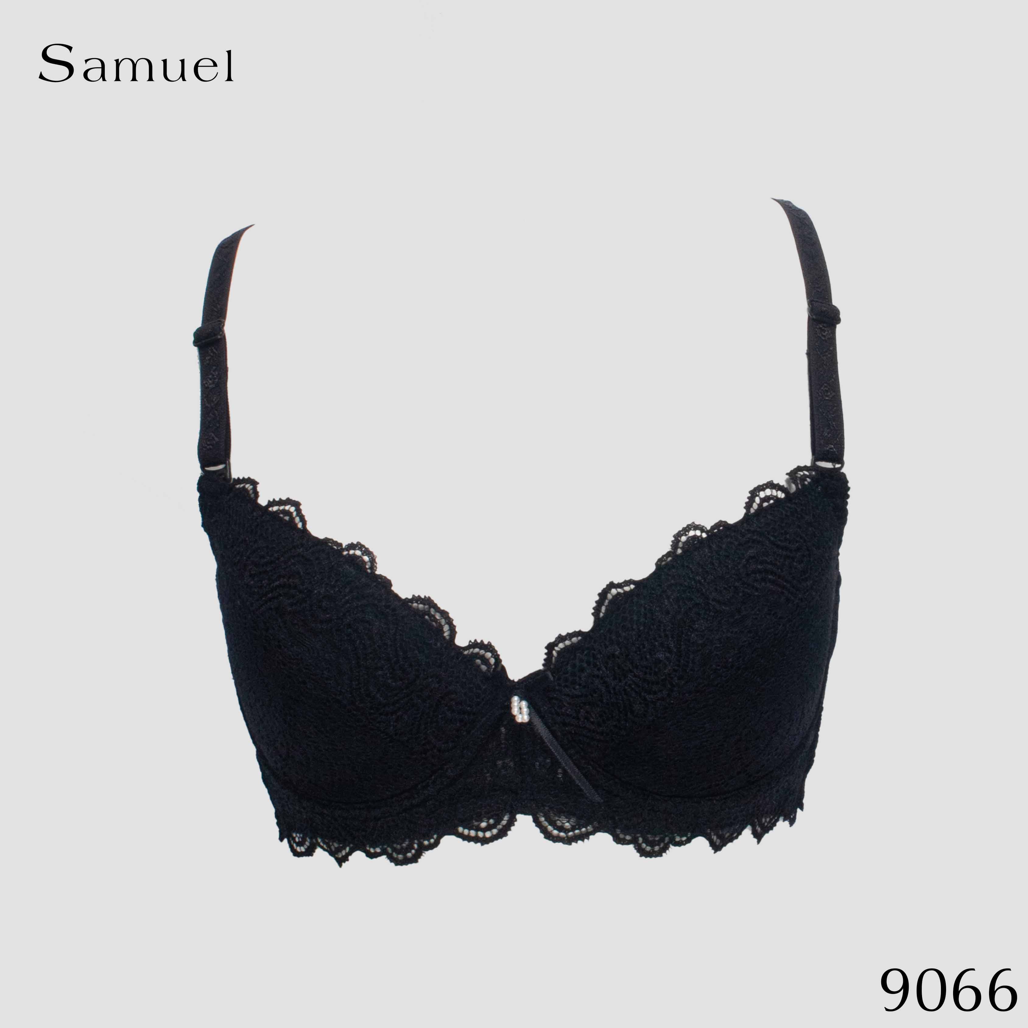 【Eda】Samuel Áo ngực Đài Loan Mút Mỏng Nguyên Ngực 2 móc cài ( Đen )