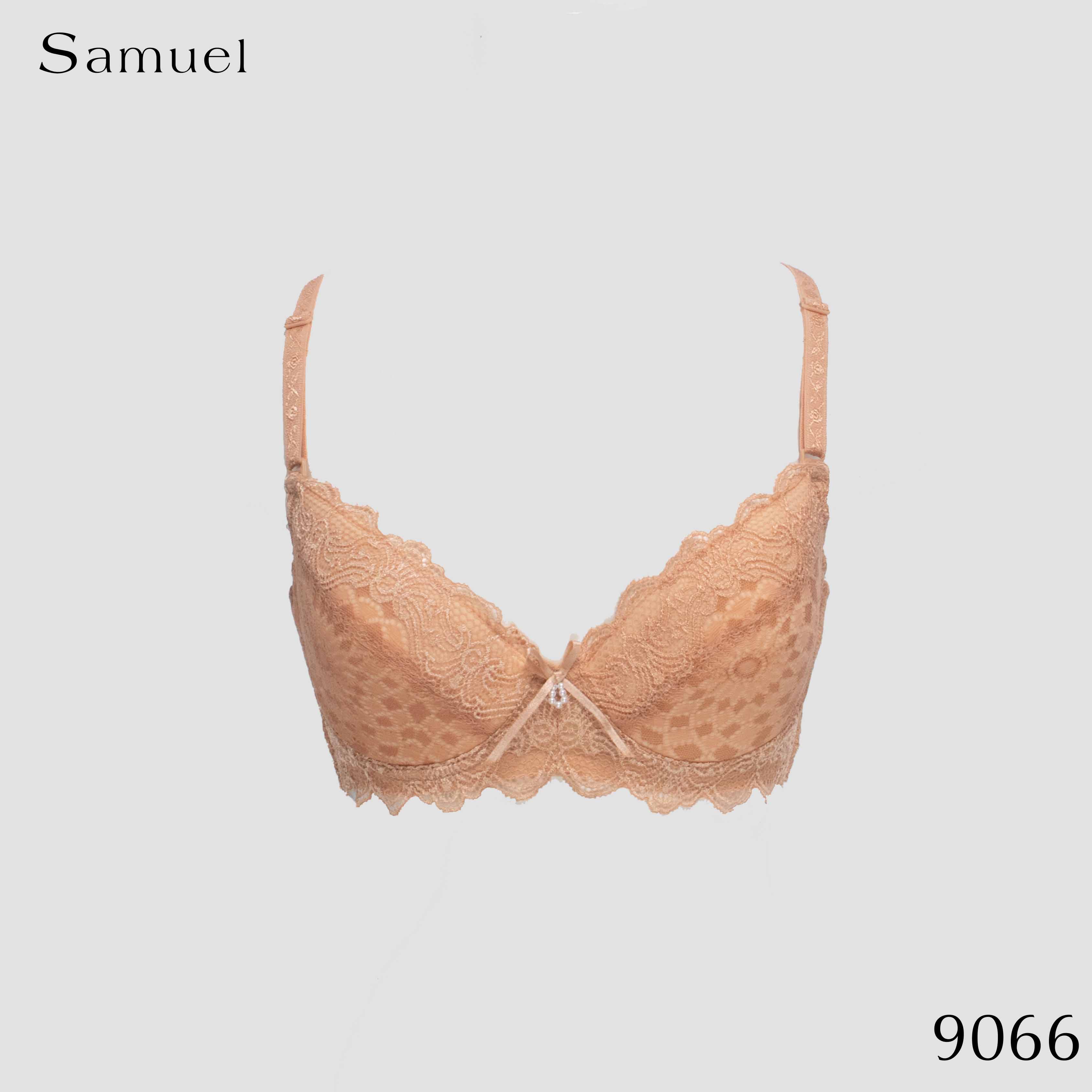 【Eda】Samuel Áo ngực Đài Loan Mút Mỏng Nguyên Ngực 2 móc cài ( Da Đậm )