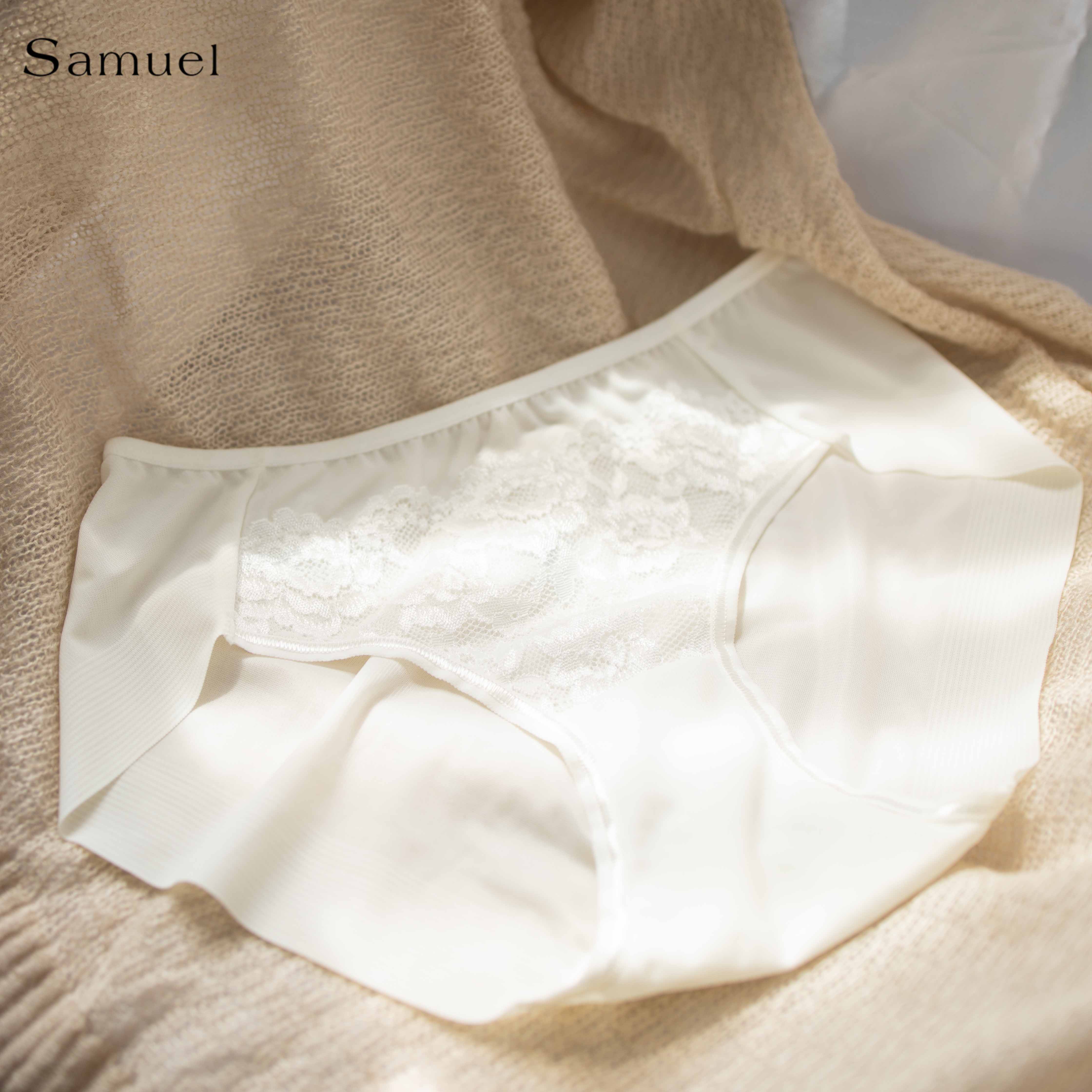 Quần lót Đài Loan Lưng cao Trơn phối Ren Samuel PANSY 505