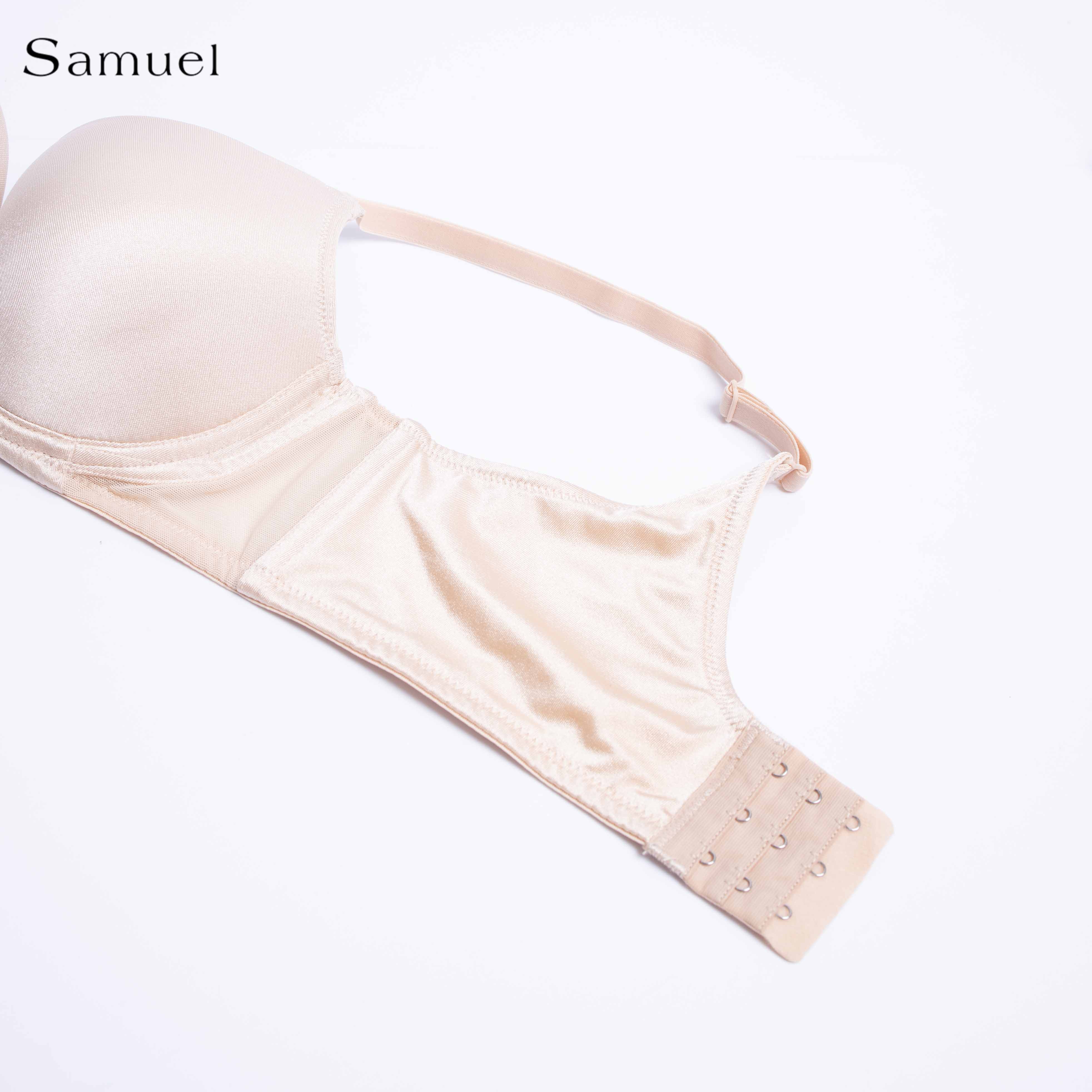 Áo Ngực Sam Trơn Satin Bản Lưng Lớn