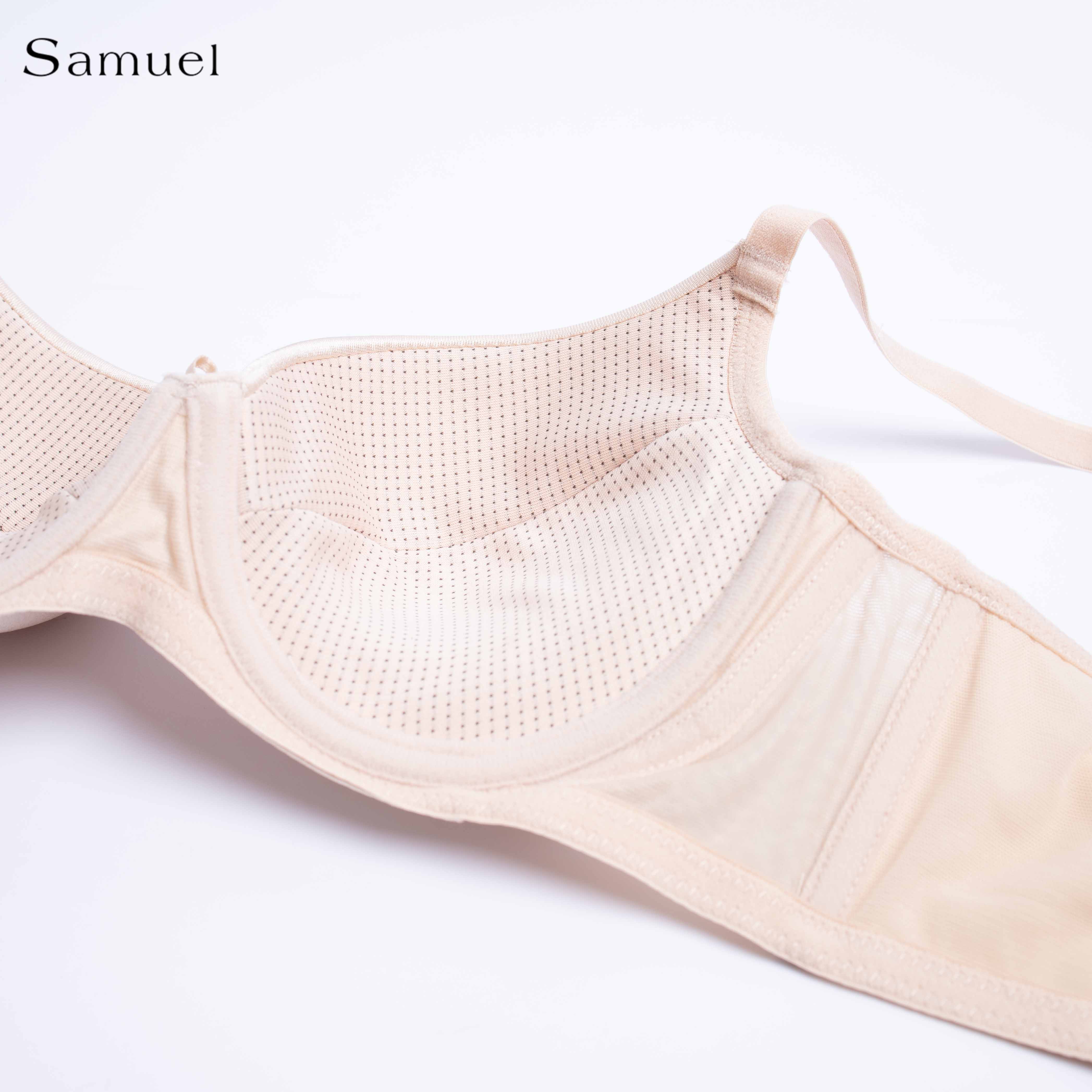 Áo Ngực Sam Trơn Satin Bản Lưng Lớn