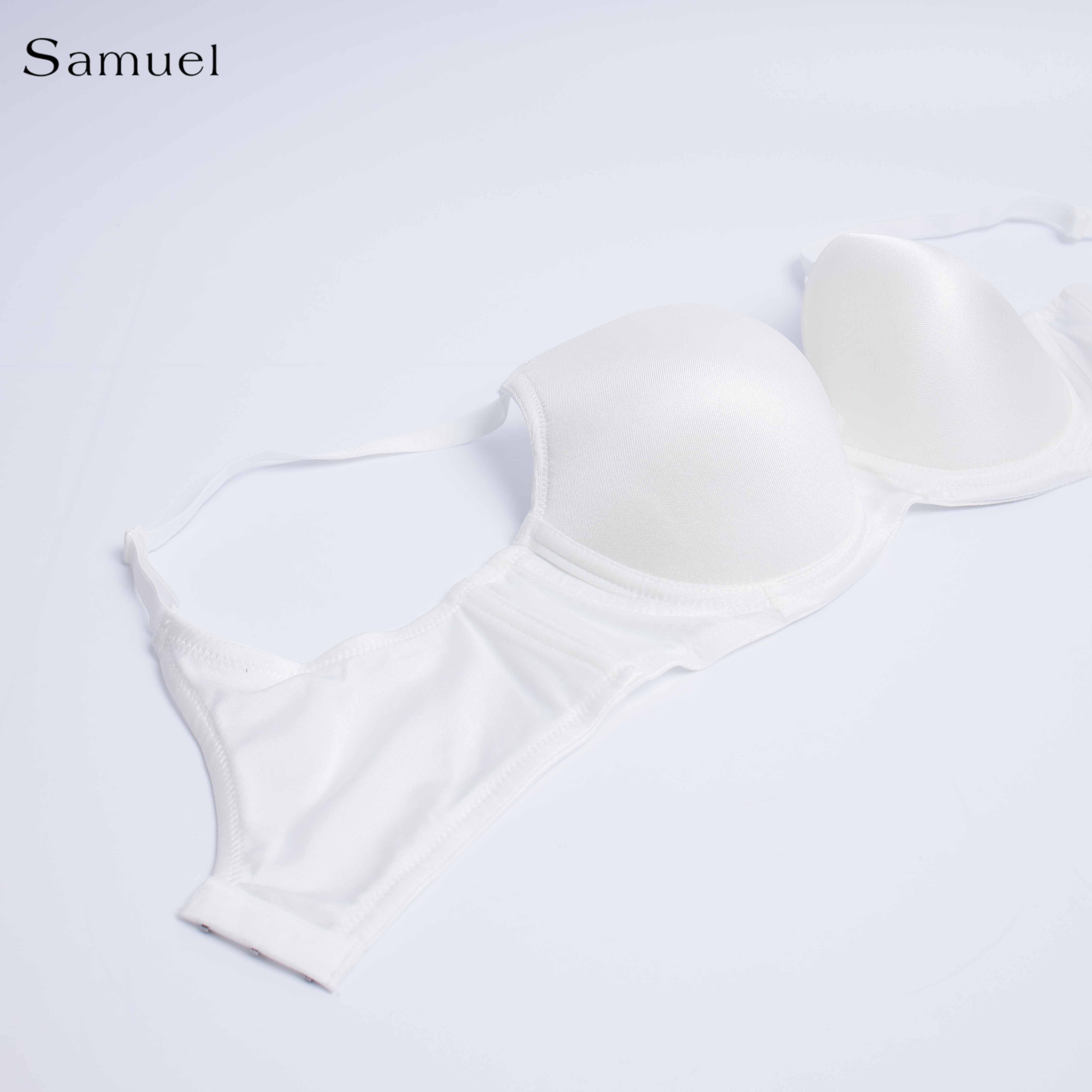 Áo Ngực Sam Trơn Satin Bản Lưng Lớn