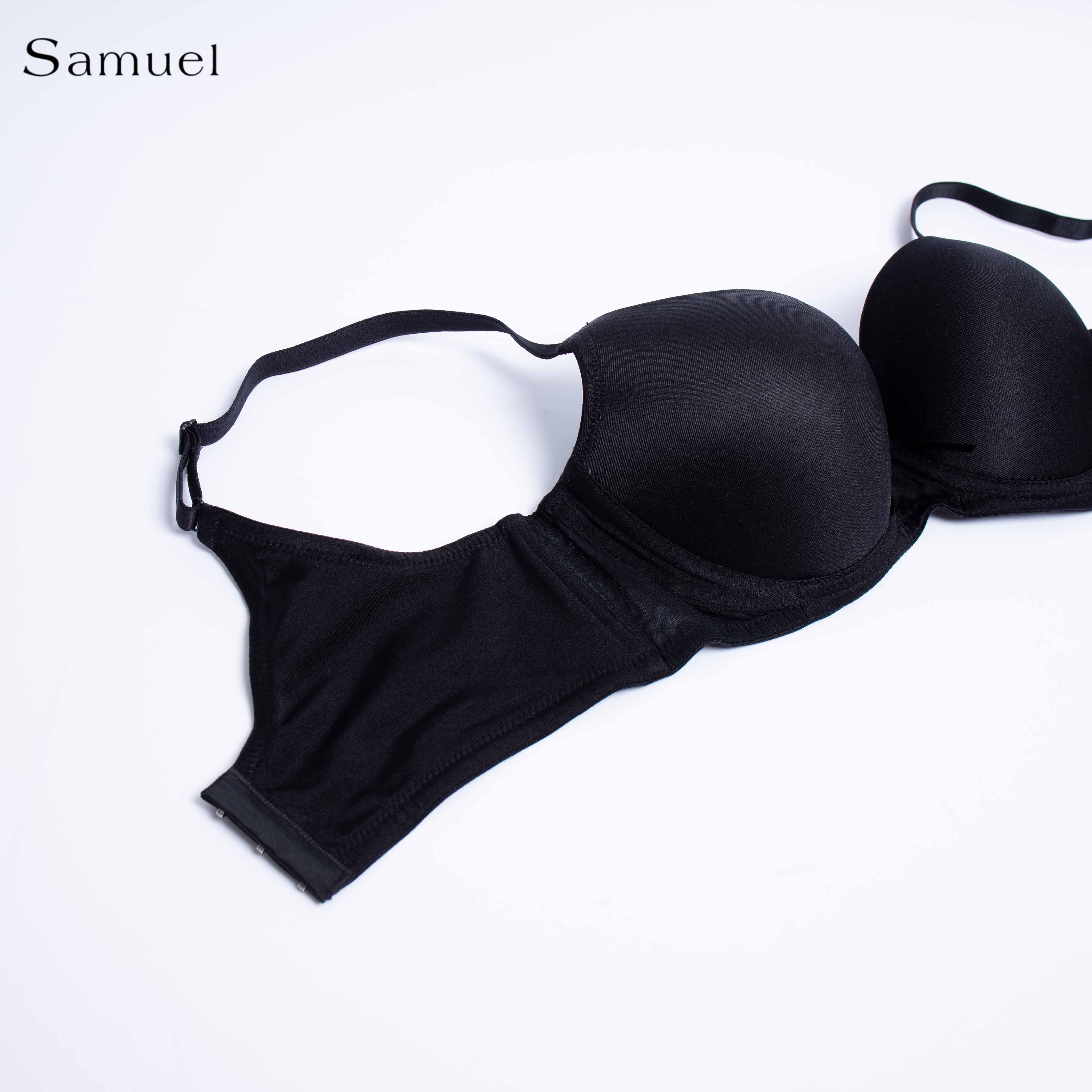 Áo Ngực Sam Trơn Satin Bản Lưng Lớn