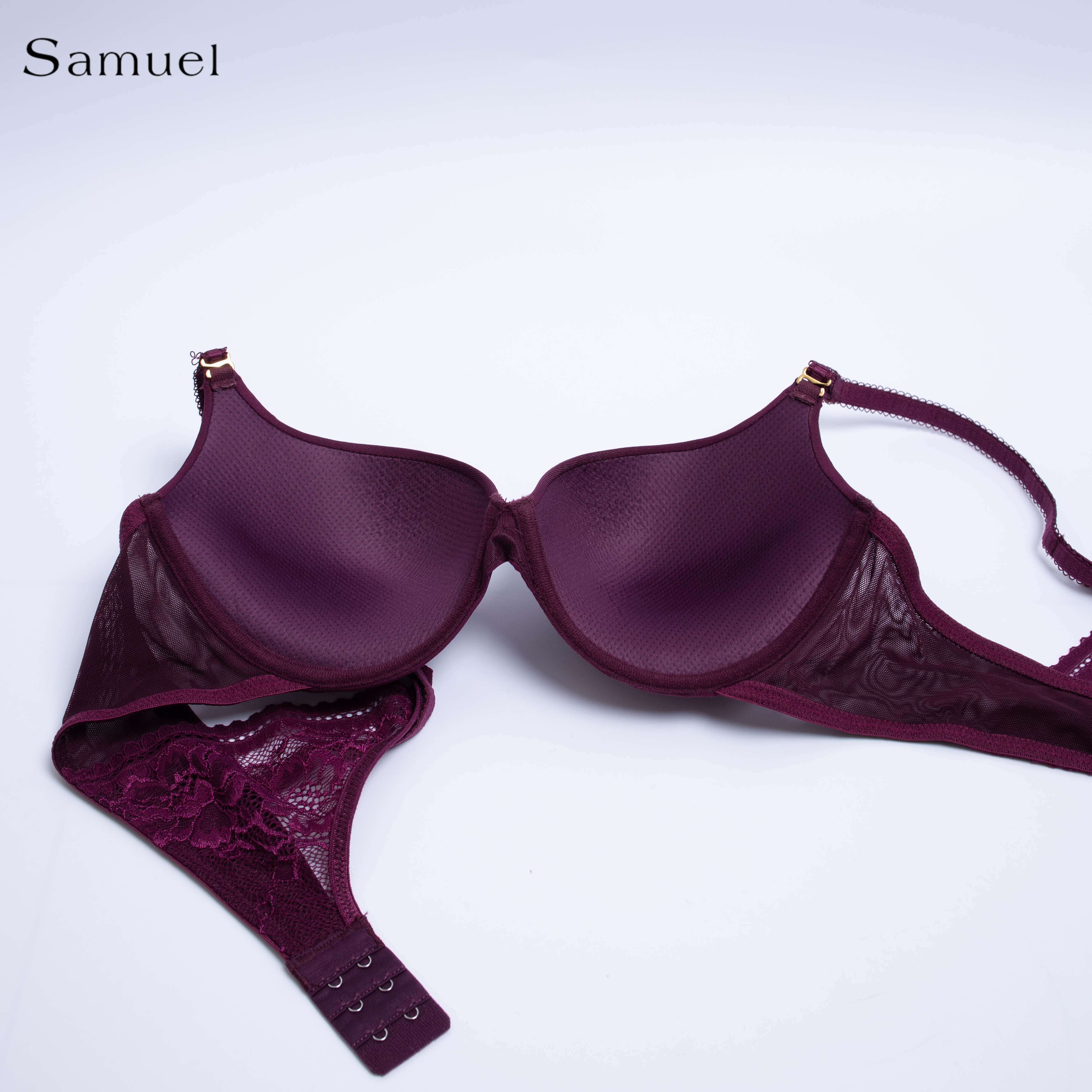 Samuel Ada Áo ngực Nguyên ngực Mút Nanobon viền ren cánh buồm