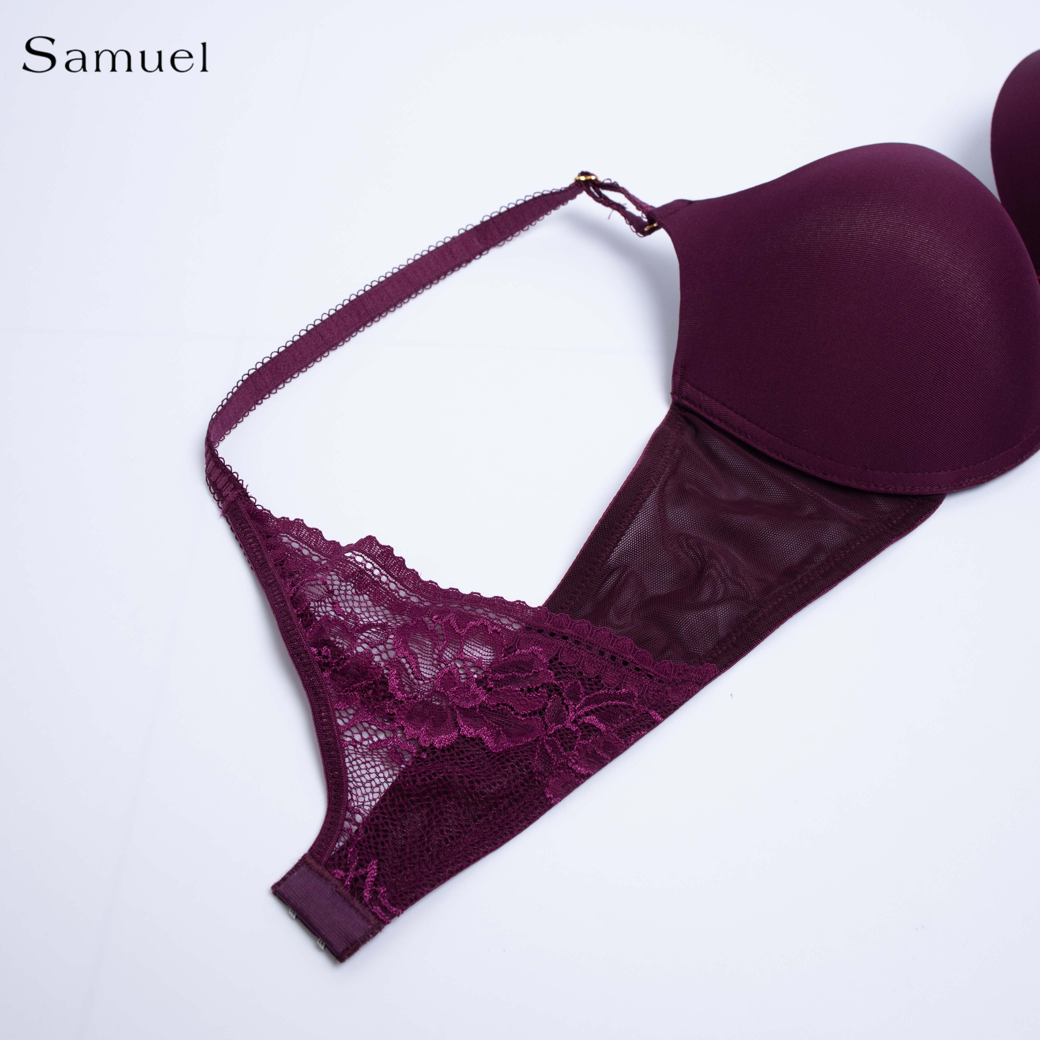 Samuel Ada Áo ngực Nguyên ngực Mút Nanobon viền ren cánh buồm