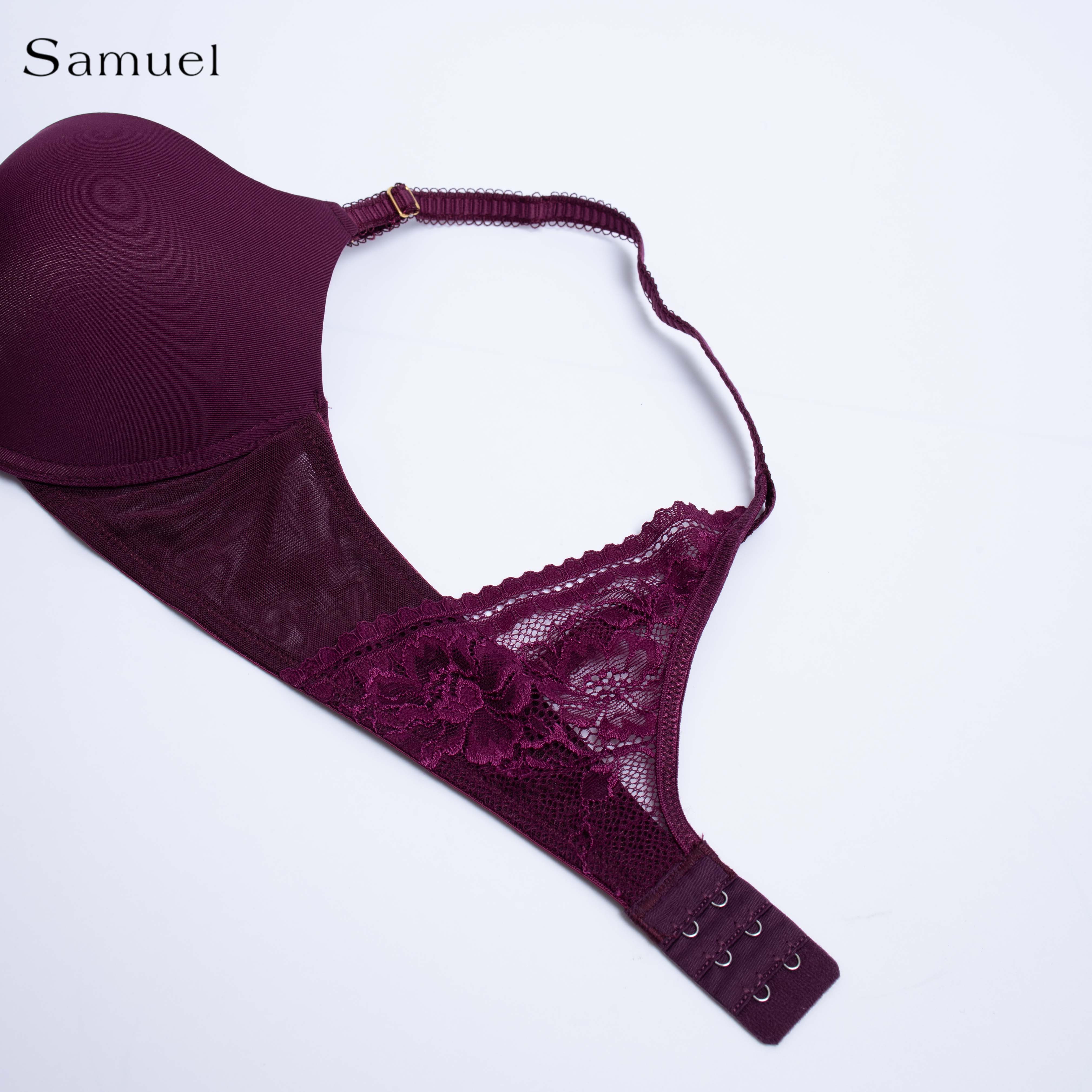 Samuel Ada Áo ngực Nguyên ngực Mút Nanobon viền ren cánh buồm