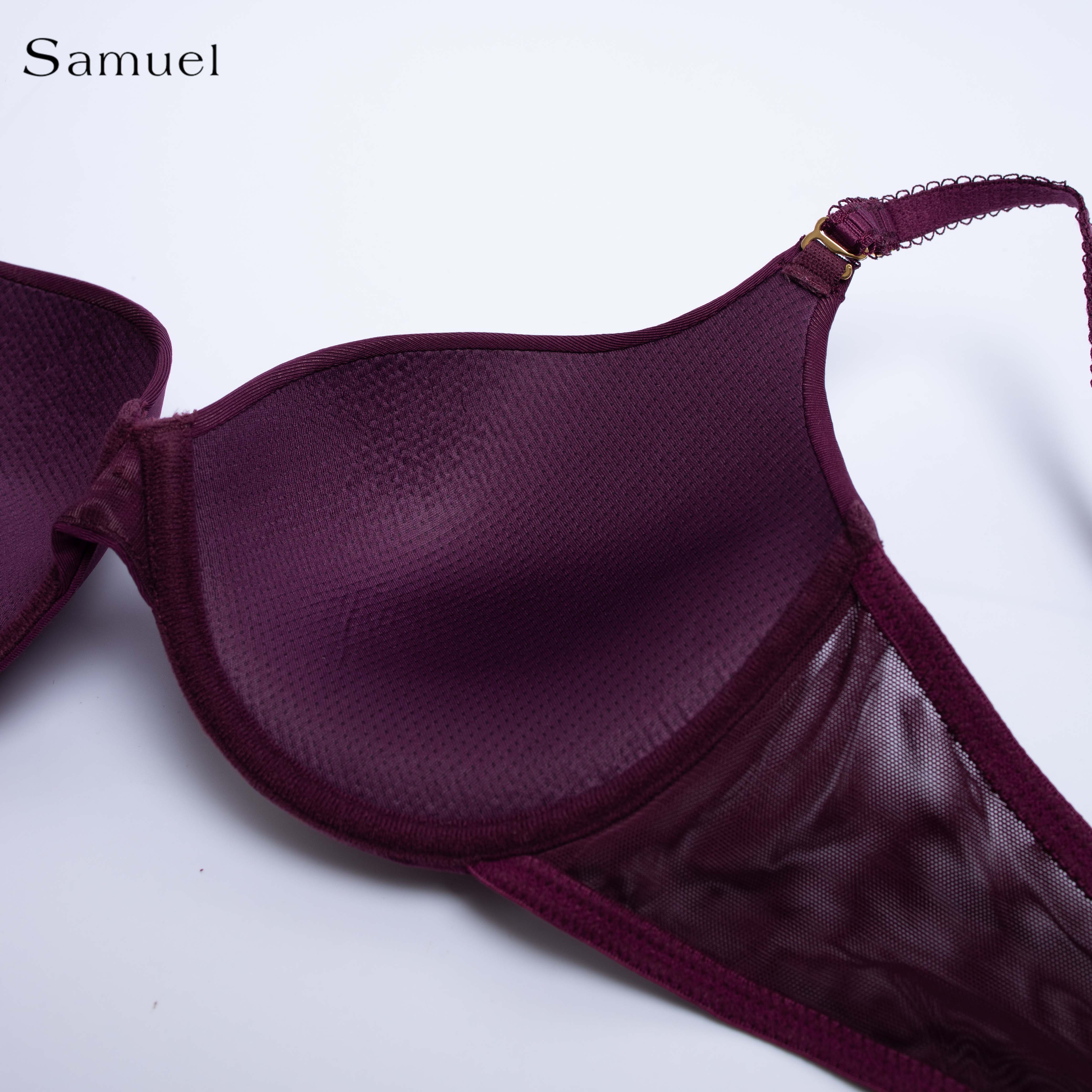 Samuel Ada Áo ngực Nguyên ngực Mút Nanobon viền ren cánh buồm