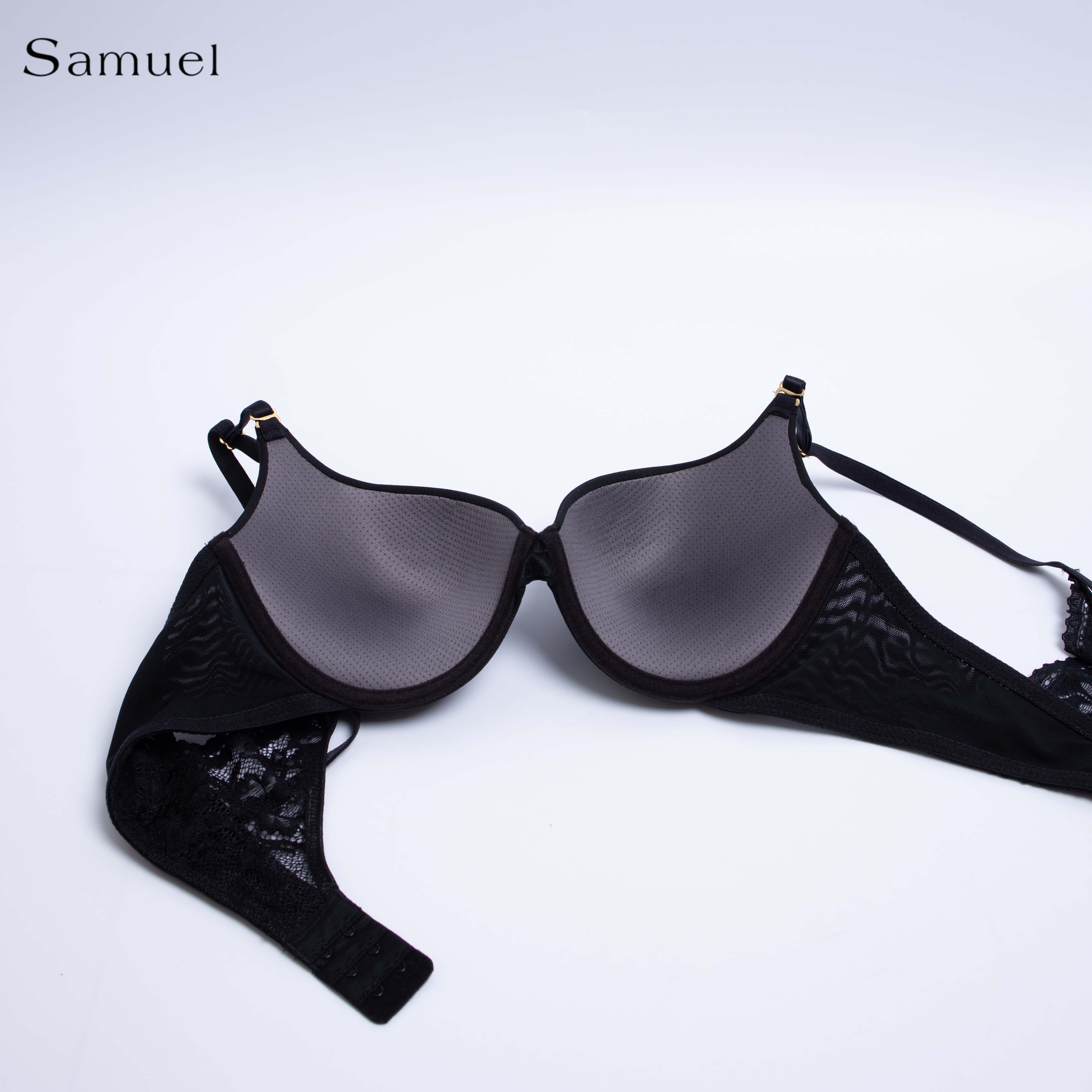 Samuel Ada Áo ngực Nguyên ngực Mút Nanobon viền ren cánh buồm