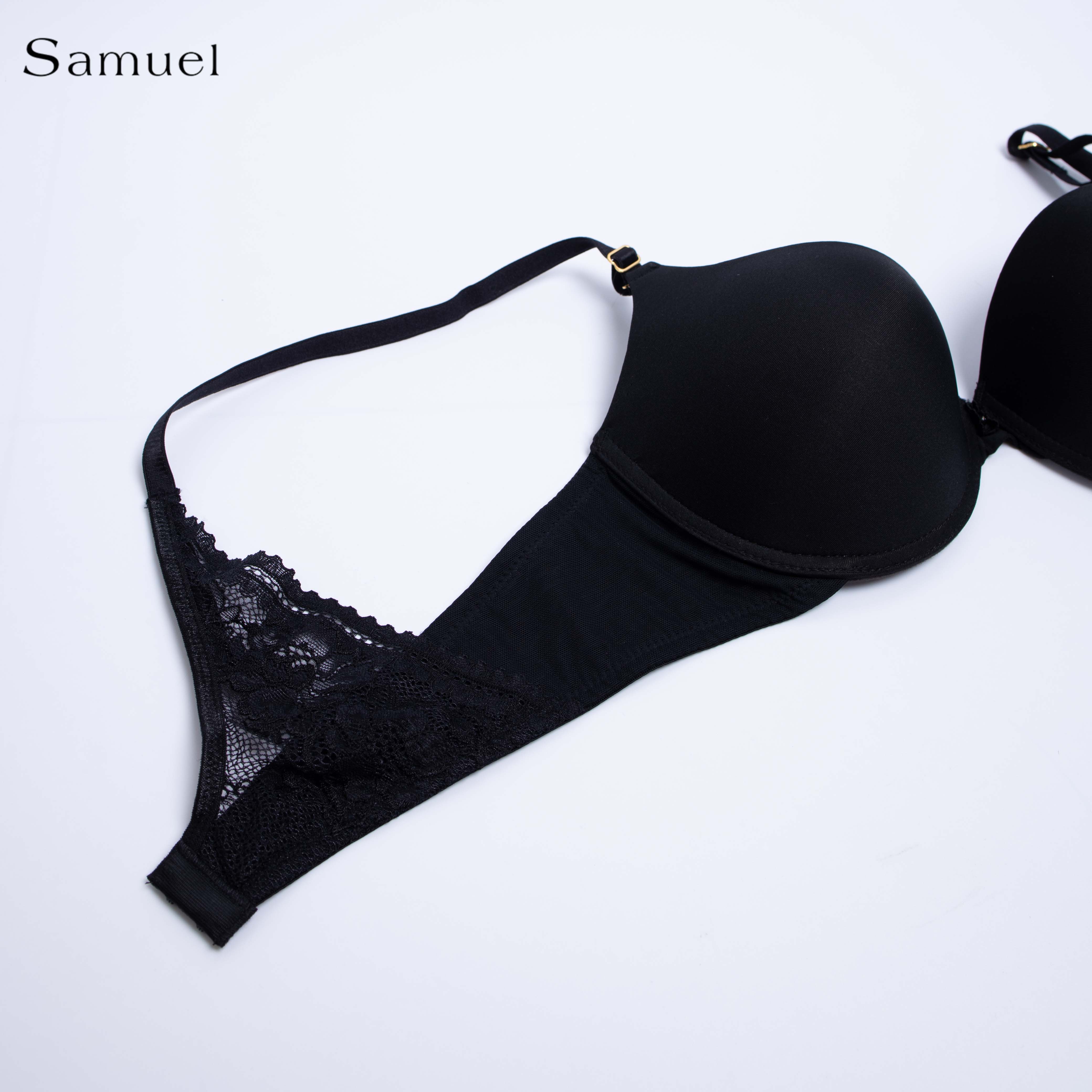 Samuel Ada Áo ngực Nguyên ngực Mút Nanobon viền ren cánh buồm