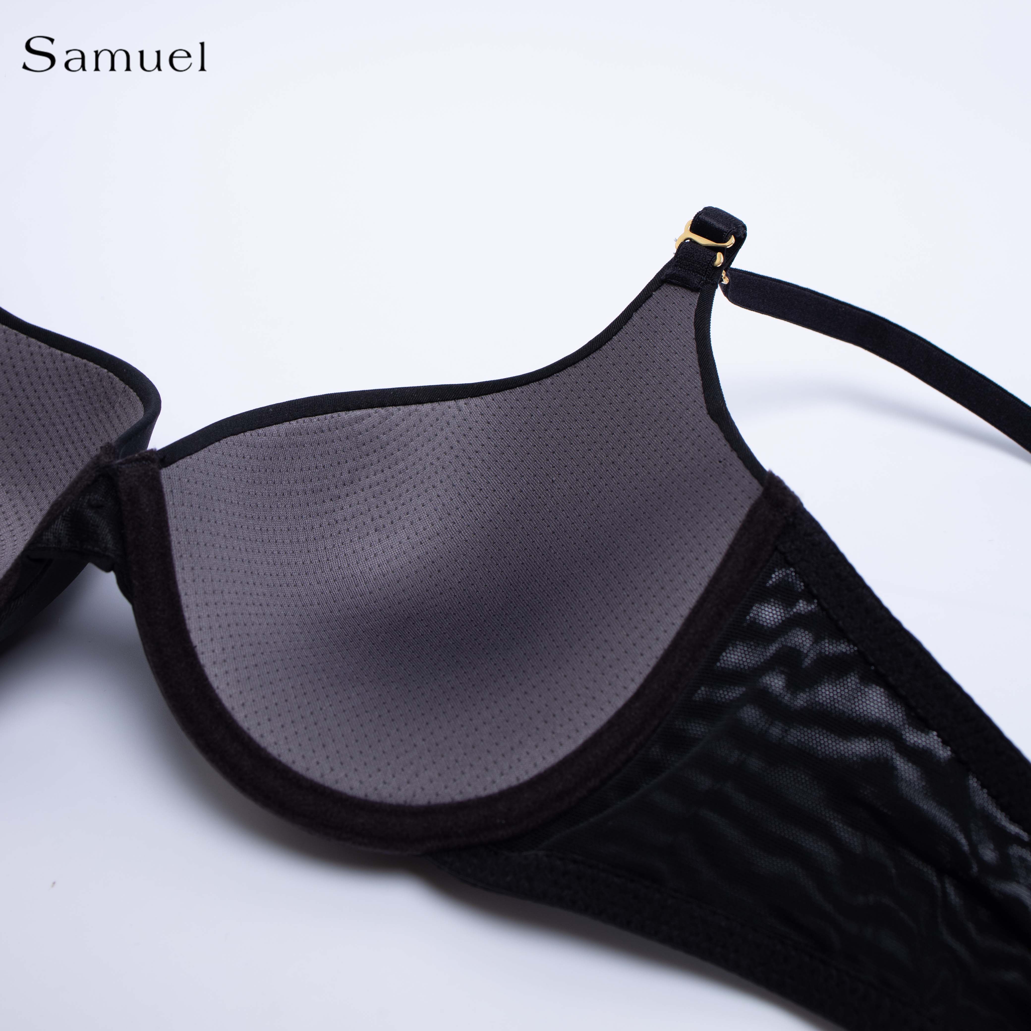 Samuel Ada Áo ngực Nguyên ngực Mút Nanobon viền ren cánh buồm