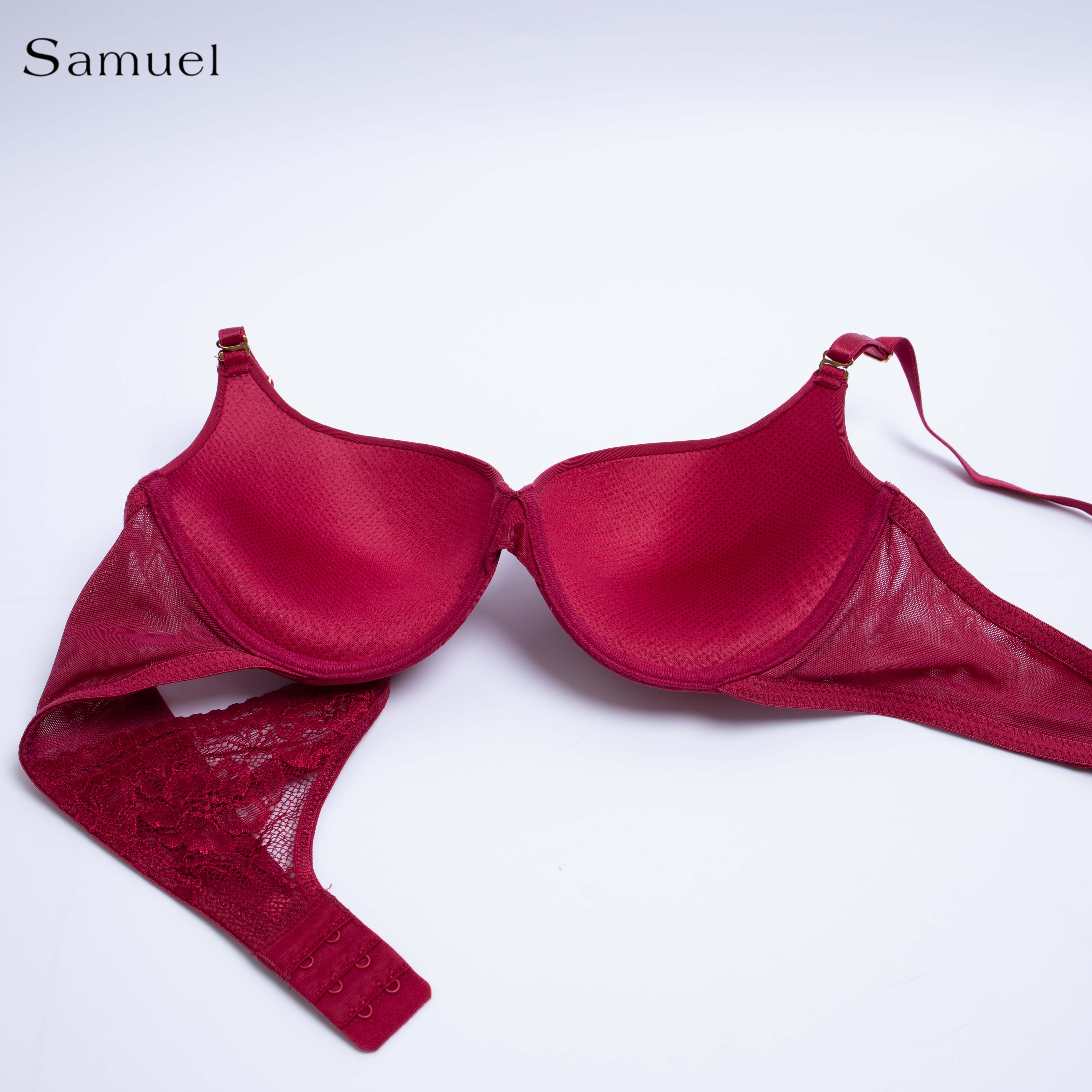 Samuel Ada Áo ngực Nguyên ngực Mút Nanobon viền ren cánh buồm