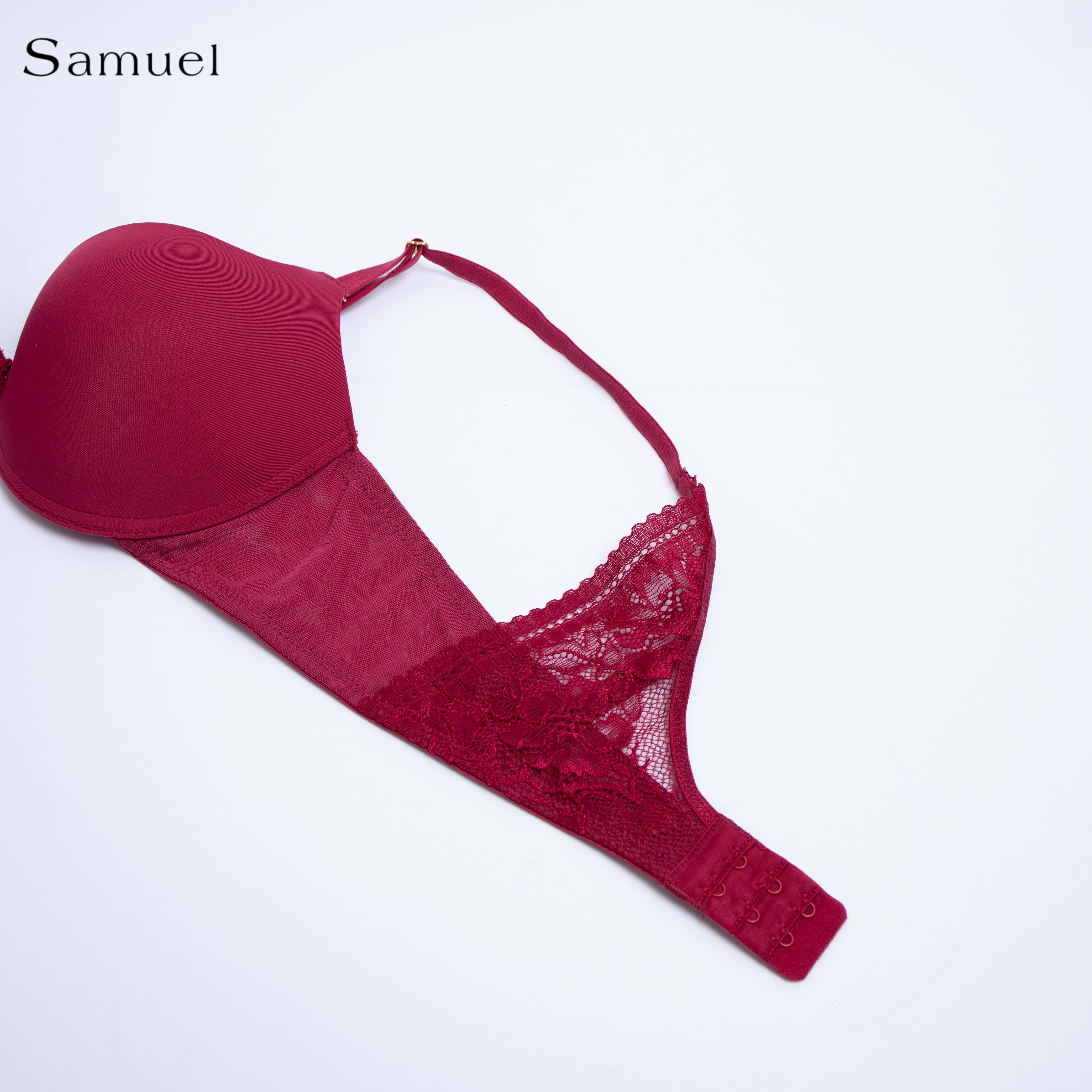 Samuel Ada Áo ngực Nguyên ngực Mút Nanobon viền ren cánh buồm