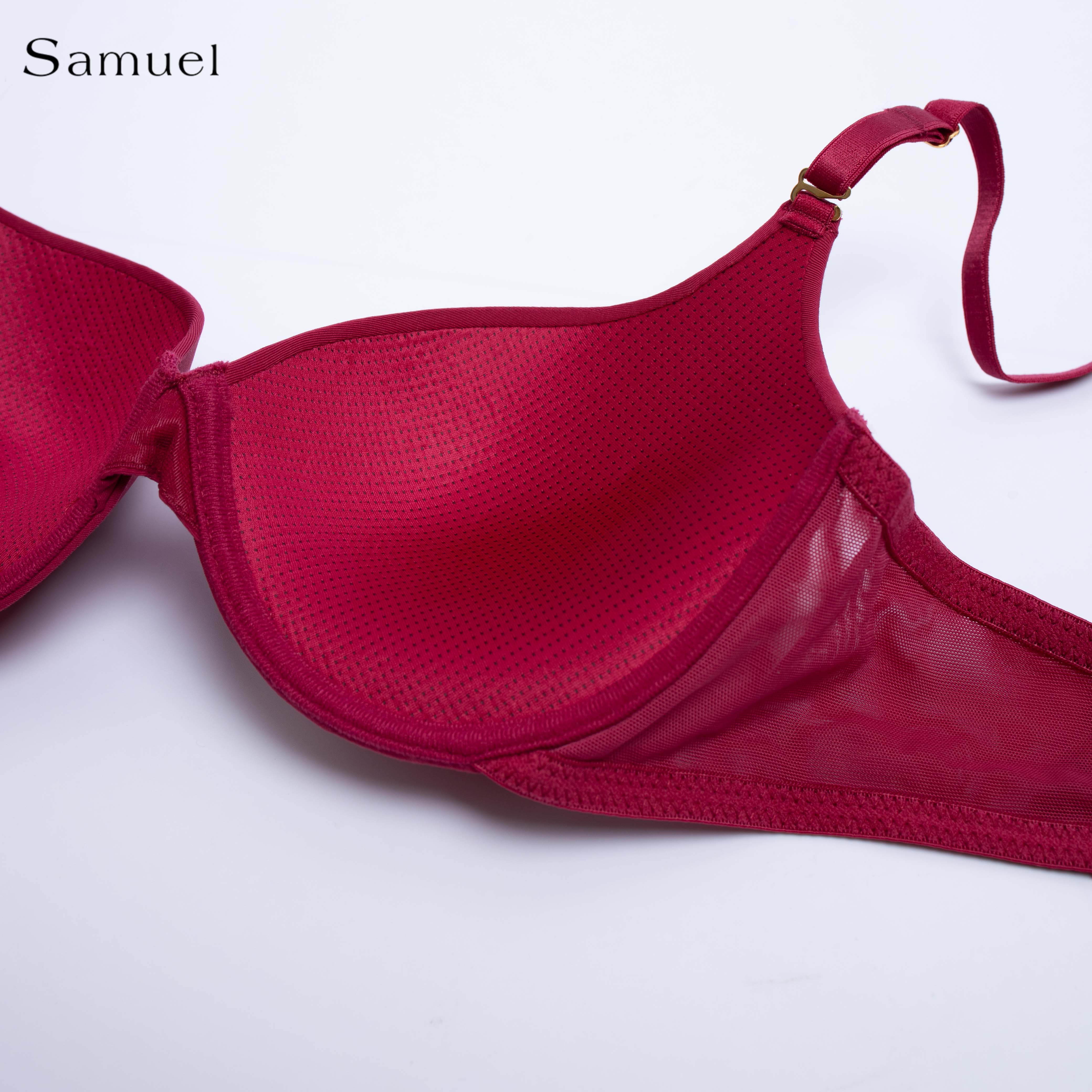 Samuel Ada Áo ngực Nguyên ngực Mút Nanobon viền ren cánh buồm