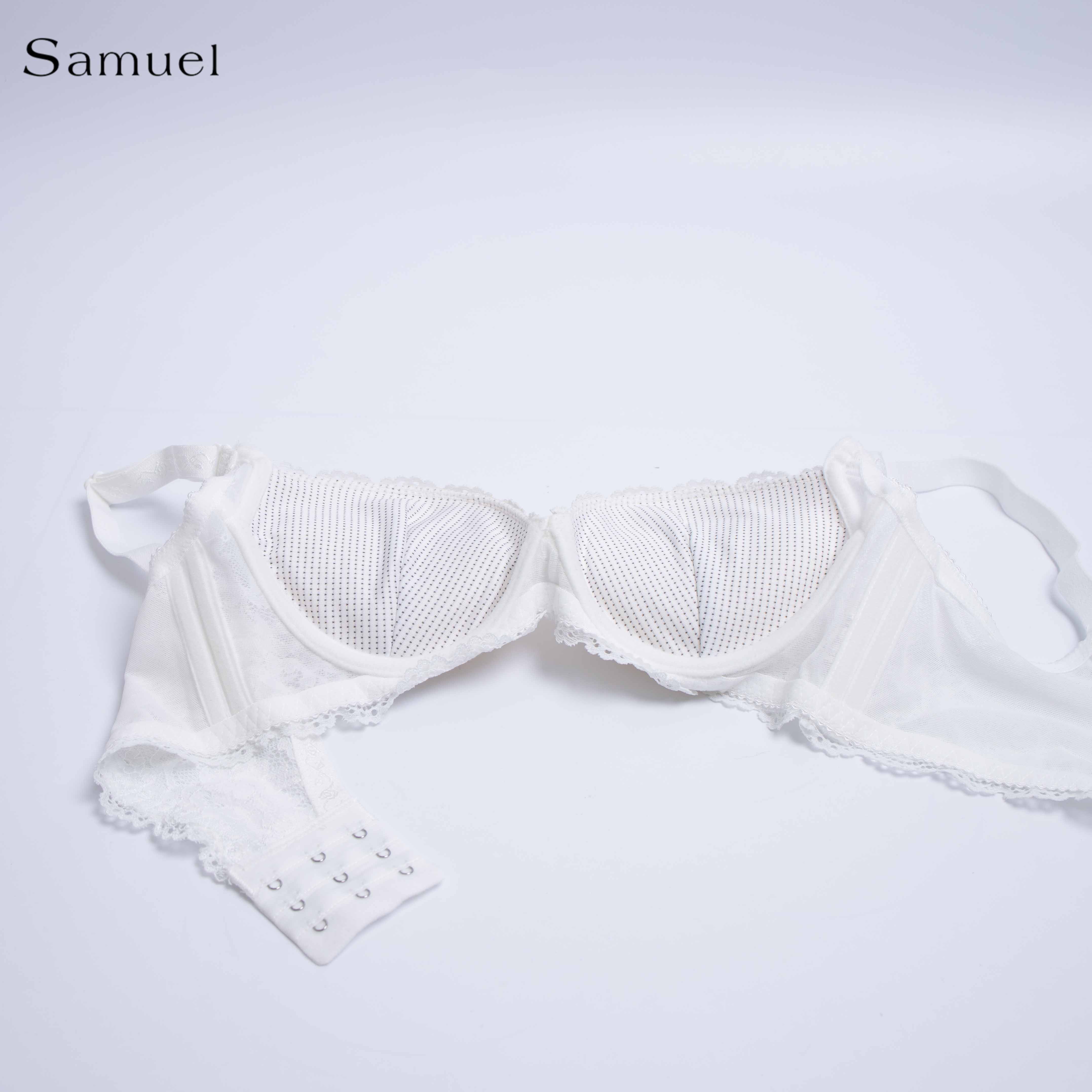 【 Opal】Samuel Áo Ngực Ren Siêu Nâng Đài Loan Mút Lót Vải Nanobon Viền Ren 3 móc cài ( Màu Trắng  )