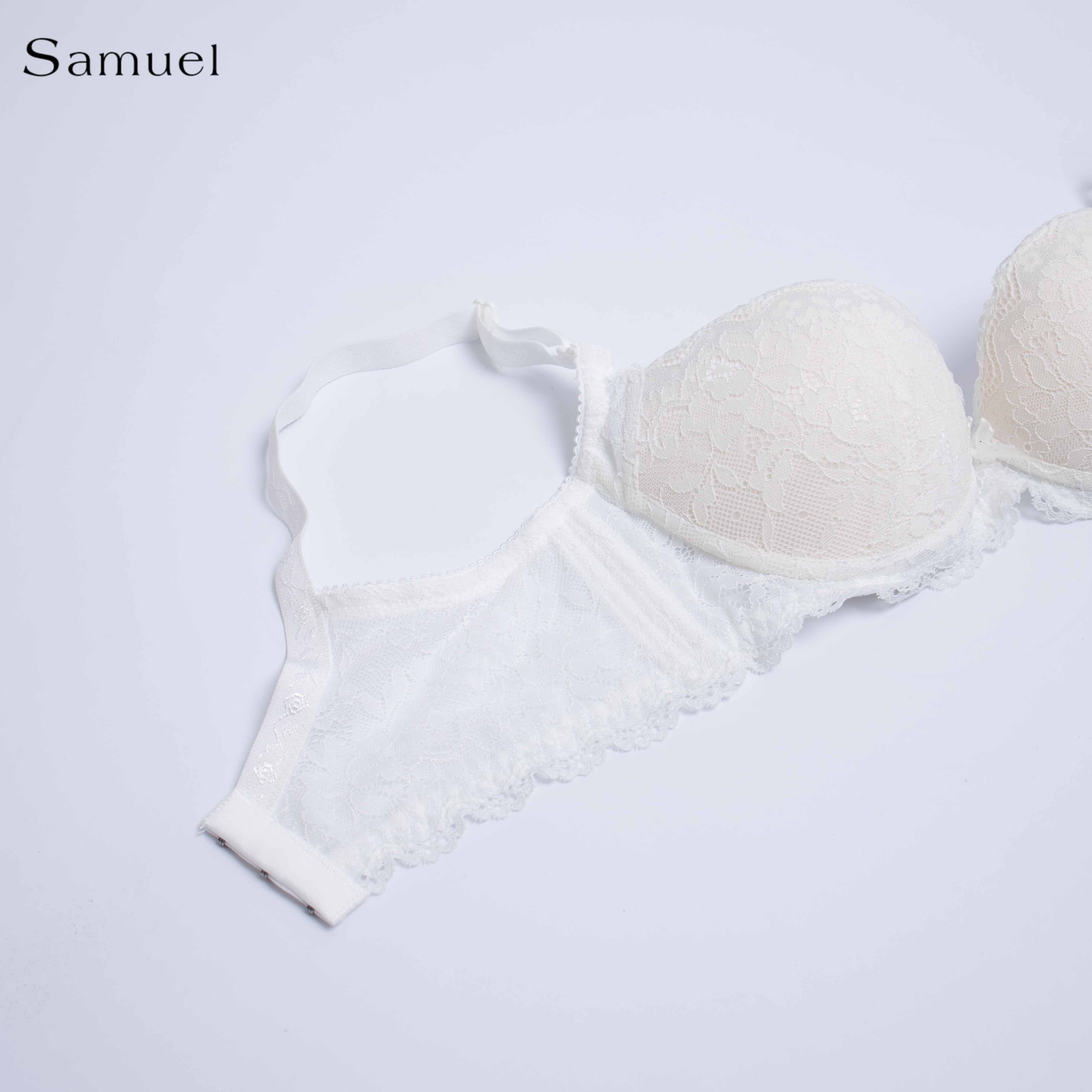 【 Opal】Samuel Áo Ngực Ren Siêu Nâng Đài Loan Mút Lót Vải Nanobon Viền Ren 3 móc cài ( Màu Trắng  )