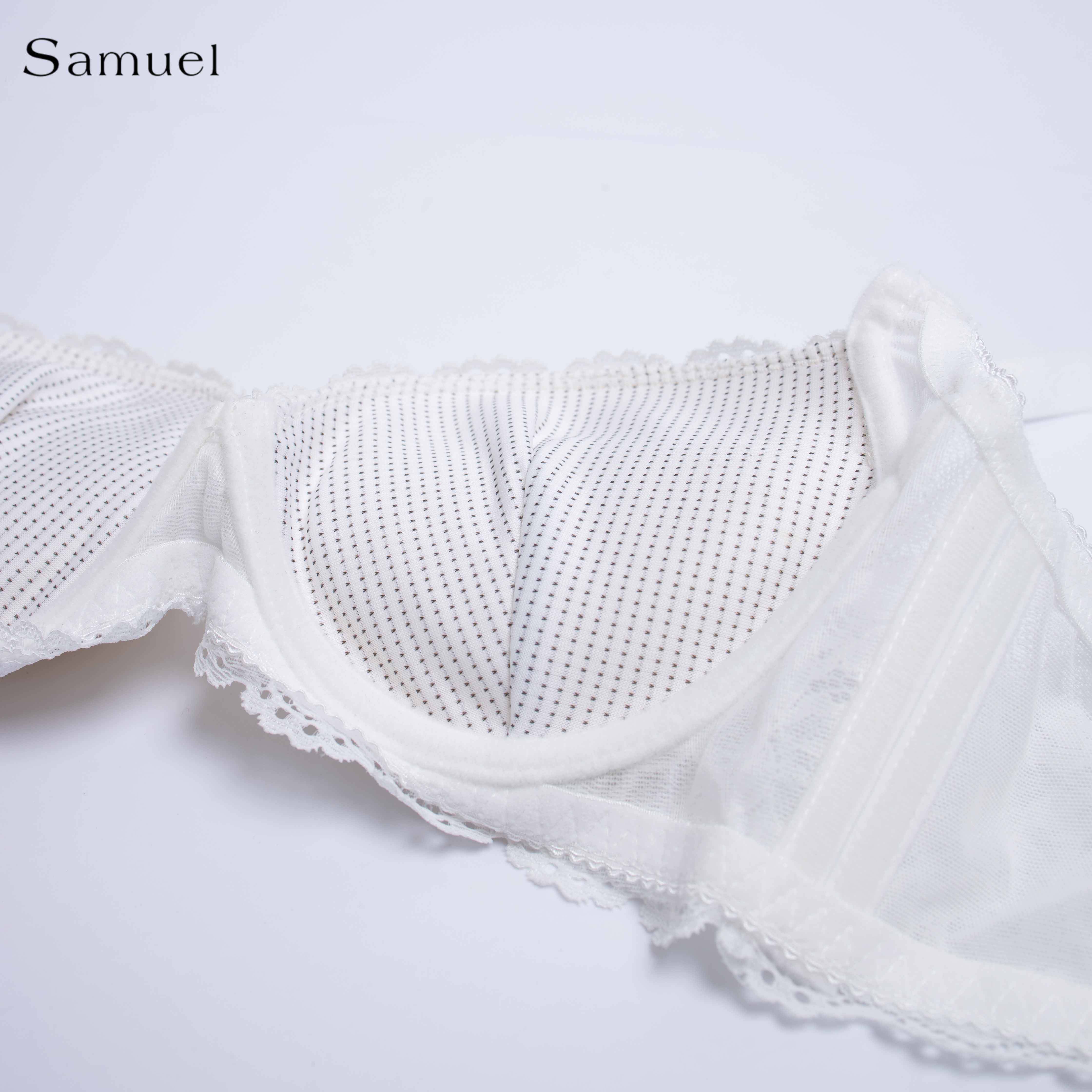 【 Opal】Samuel Áo Ngực Ren Siêu Nâng Đài Loan Mút Lót Vải Nanobon Viền Ren 3 móc cài ( Màu Trắng  )