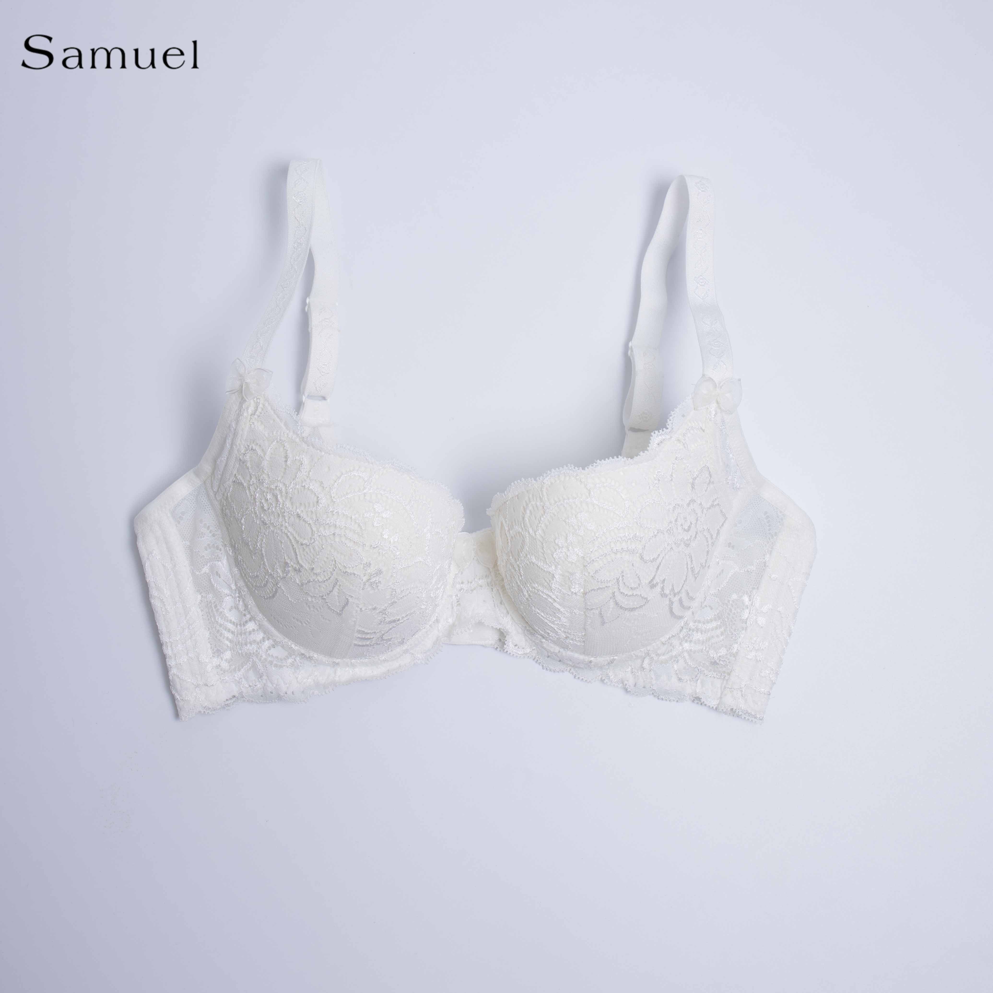 Áo ngực Đài Loan Ren Mút Nanobon Ép Mỏng 3 Móc Cài ( Màu Trắng )