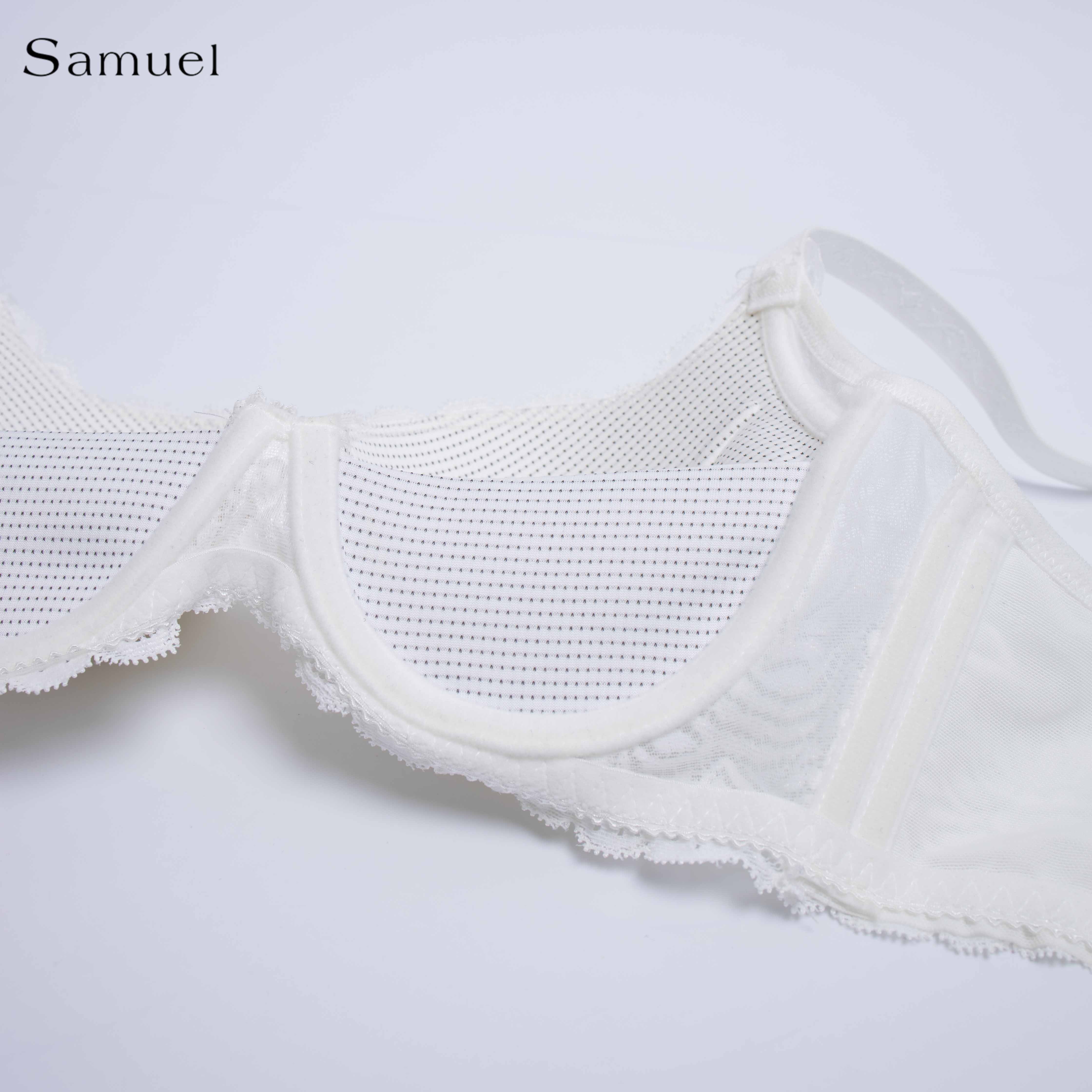 Áo Ngực Samuel Four Ren Không Gọng Mút Ép Nanobon 3 Móc Gài