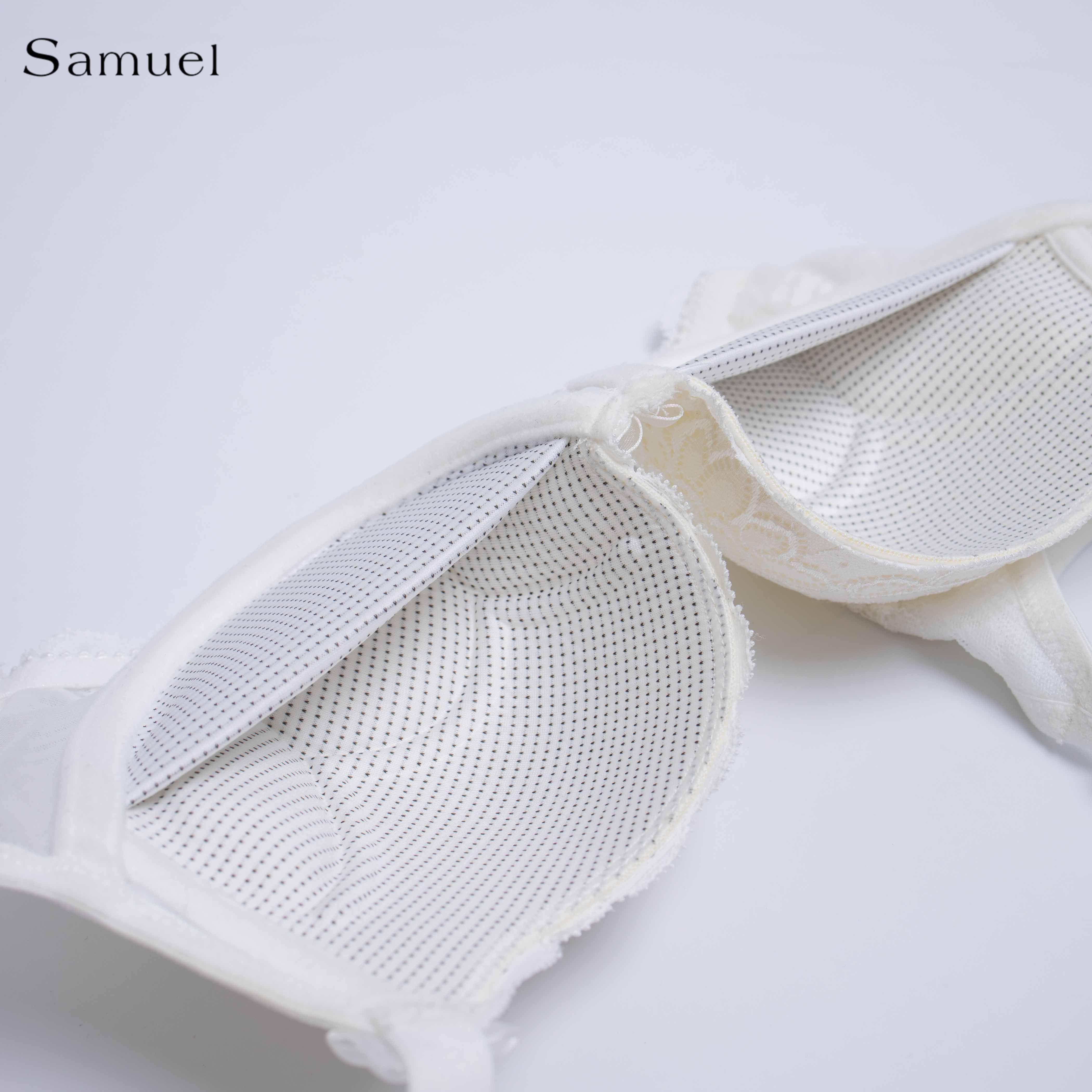 Áo Ngực Samuel Four Ren Không Gọng Mút Ép Nanobon 3 Móc Gài