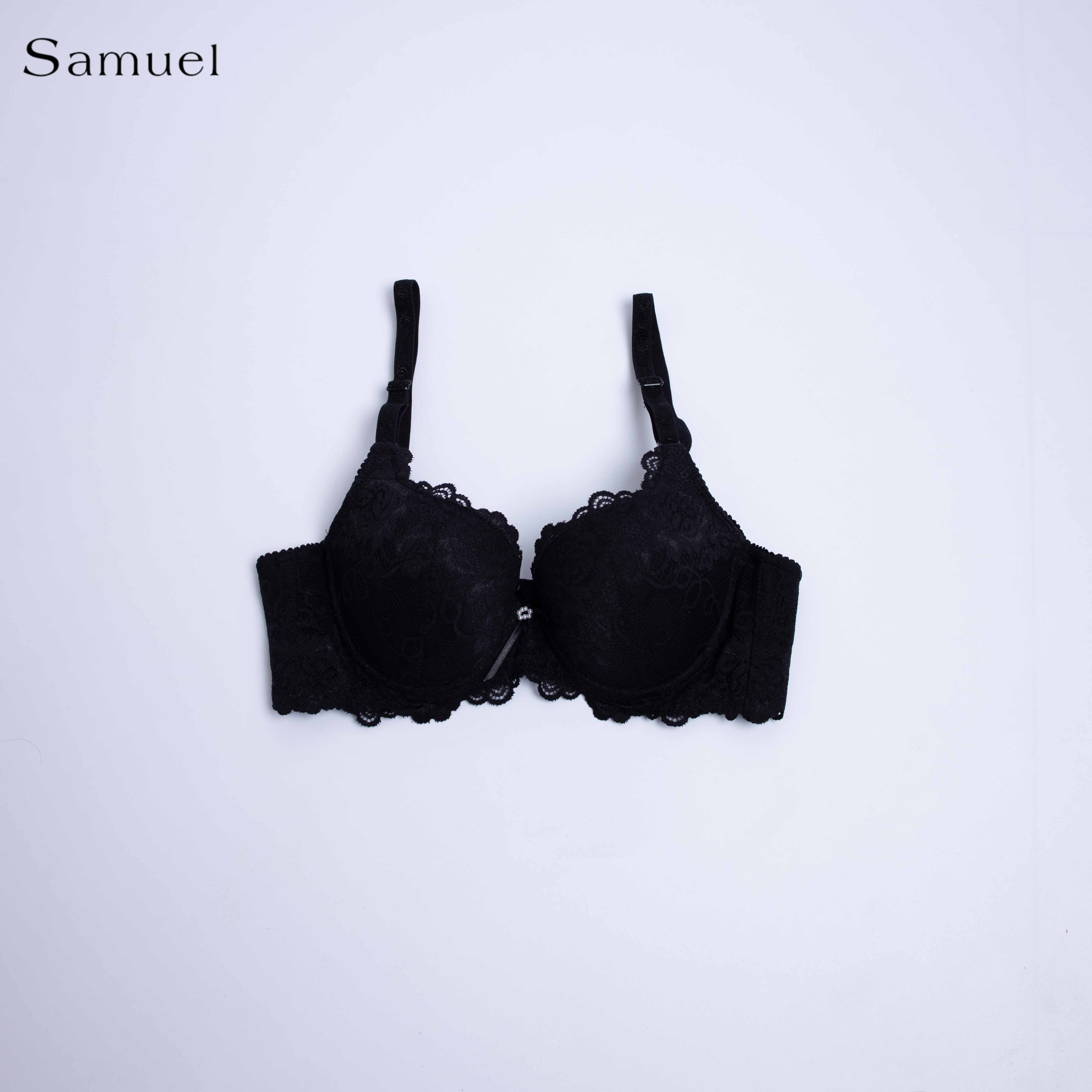 【Jade】Samuel Áo ngực Đài Loan Mút Nanobon Ép Mỏng Ren ( Đen)