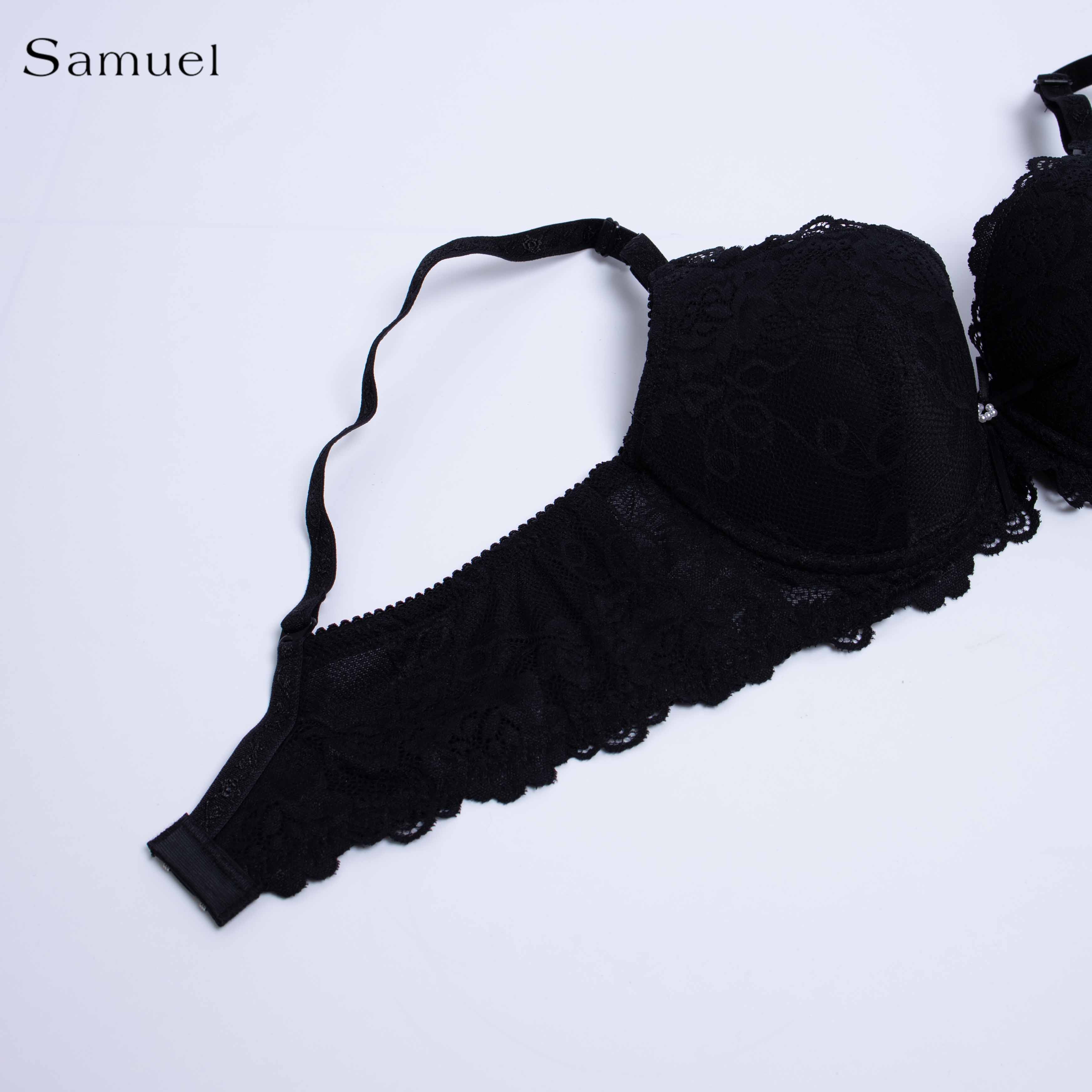 【Jade】Samuel Áo ngực Đài Loan Mút Nanobon Ép Mỏng Ren ( Đen)