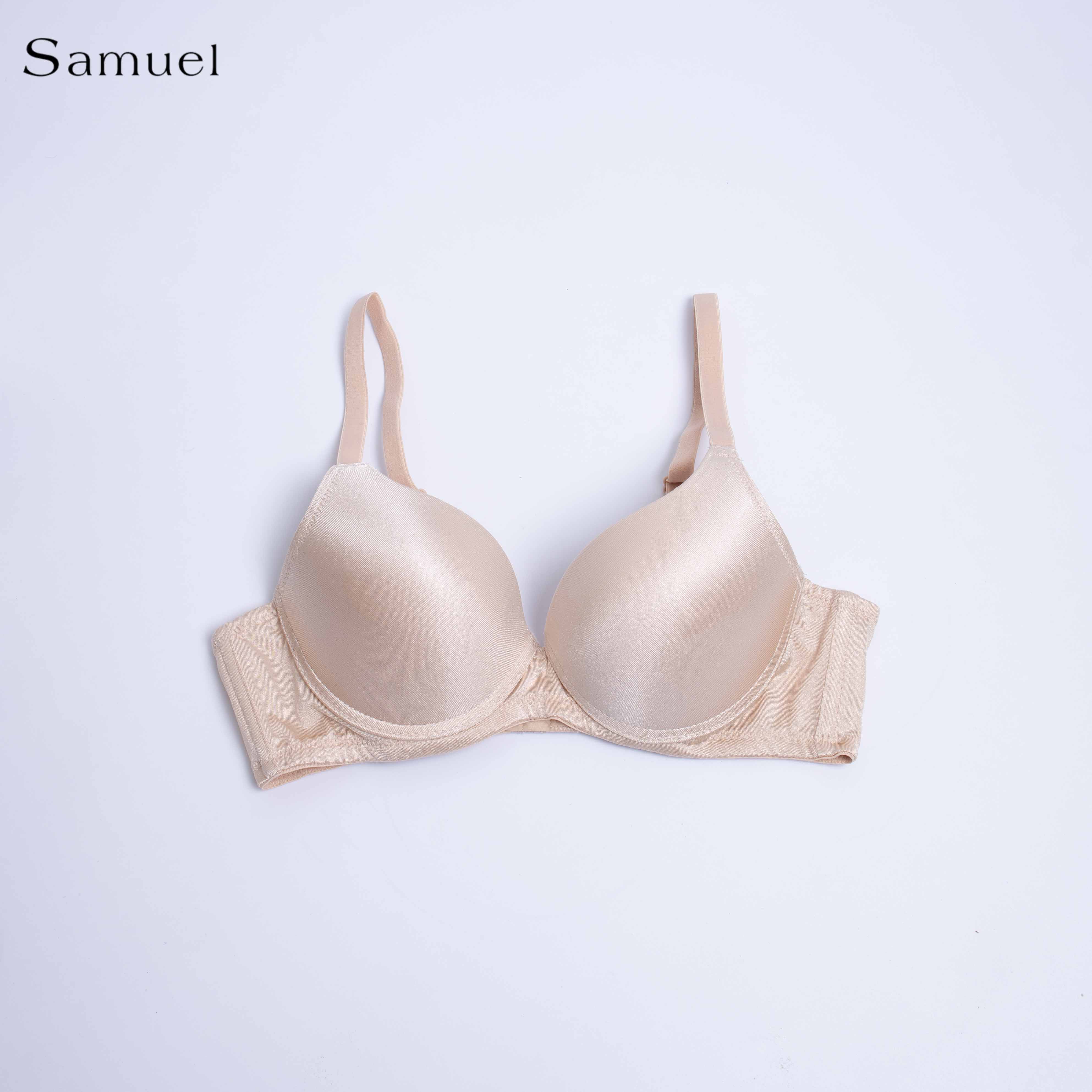 Áo Ngực Satin Trơn Bảng Lưng Nhỏ Mút vừa Đài Loan 9058