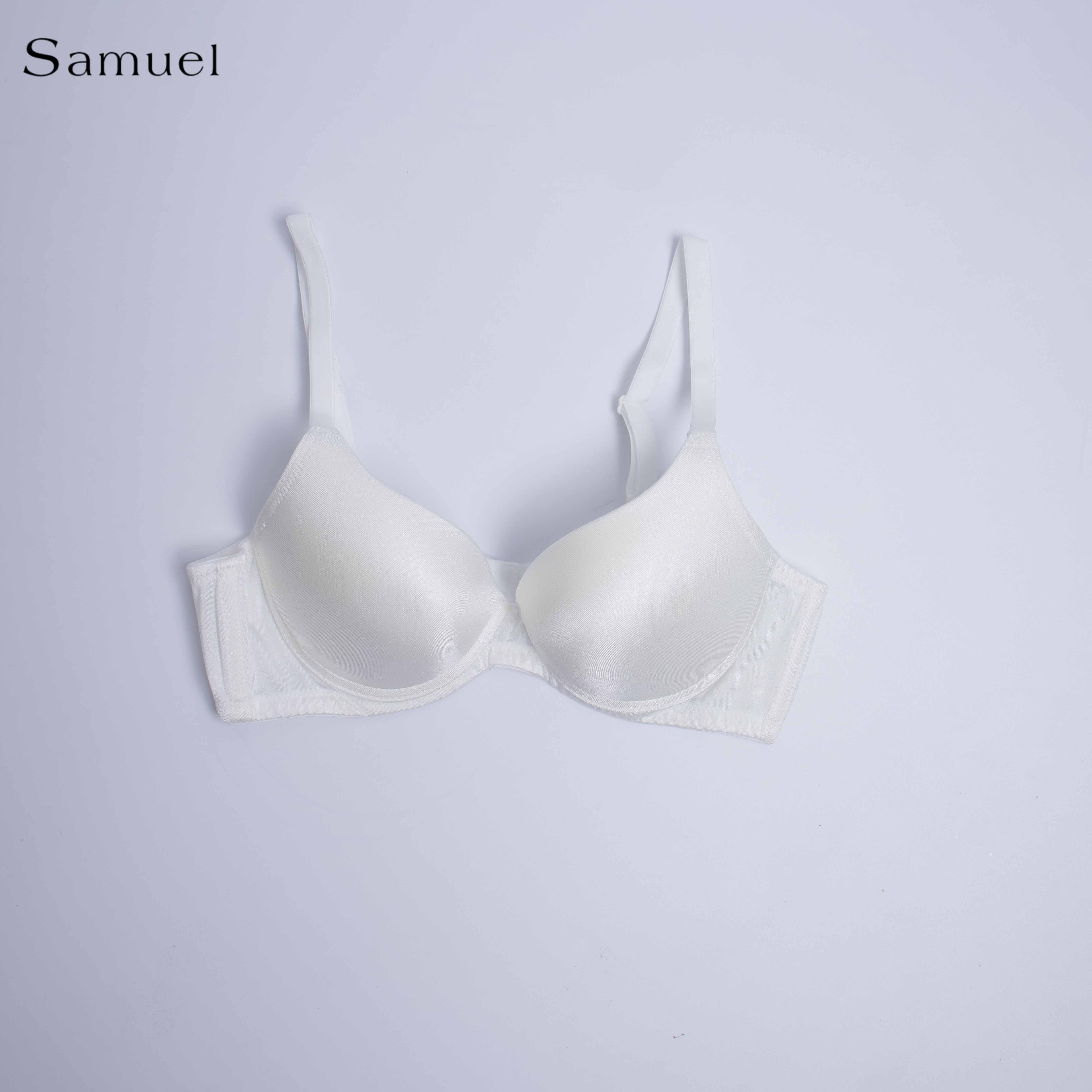 Áo Ngực Satin Trơn Bảng Lưng Nhỏ Mút vừa Đài Loan 9058