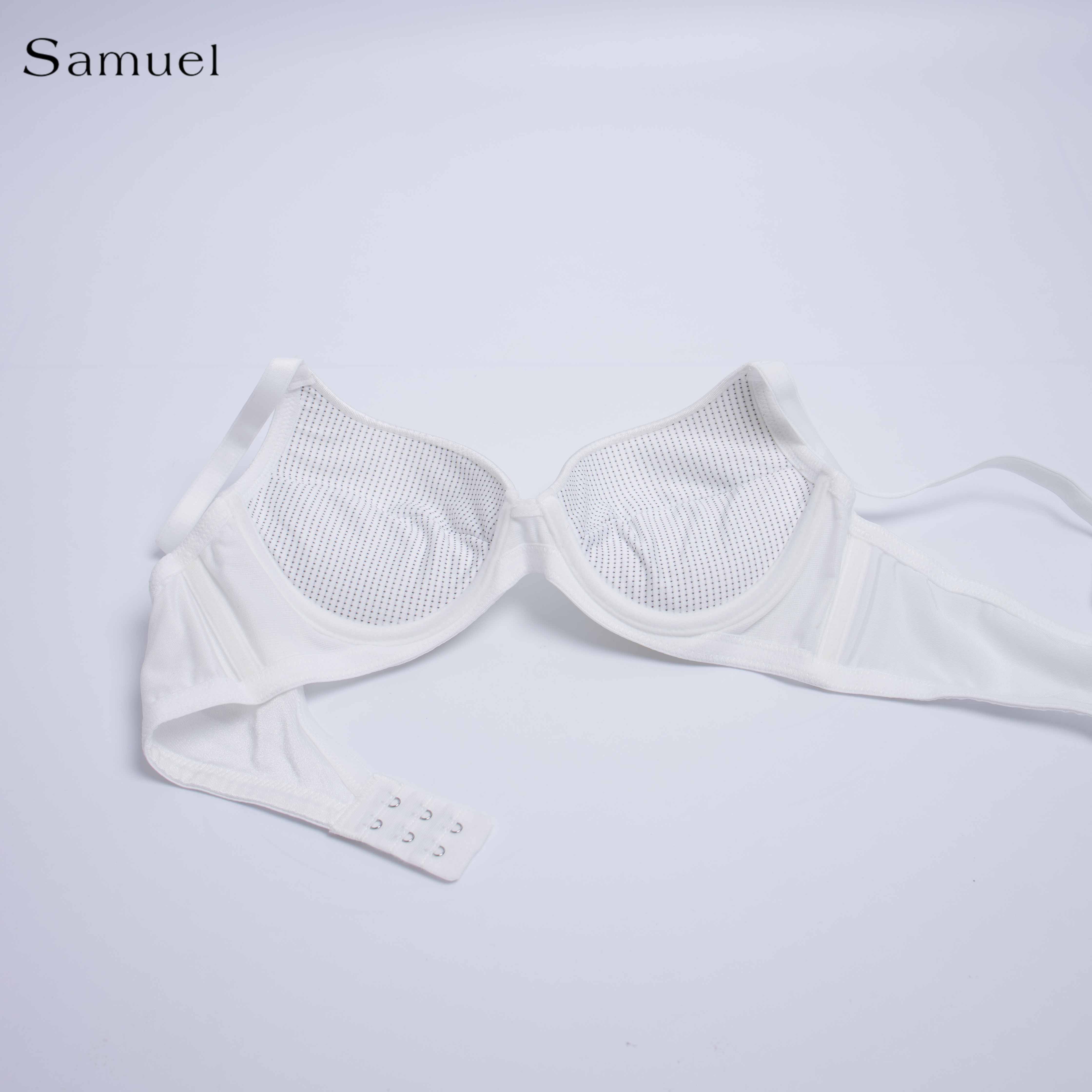 Áo Ngực Satin Trơn Bảng Lưng Nhỏ Mút vừa Đài Loan 9058