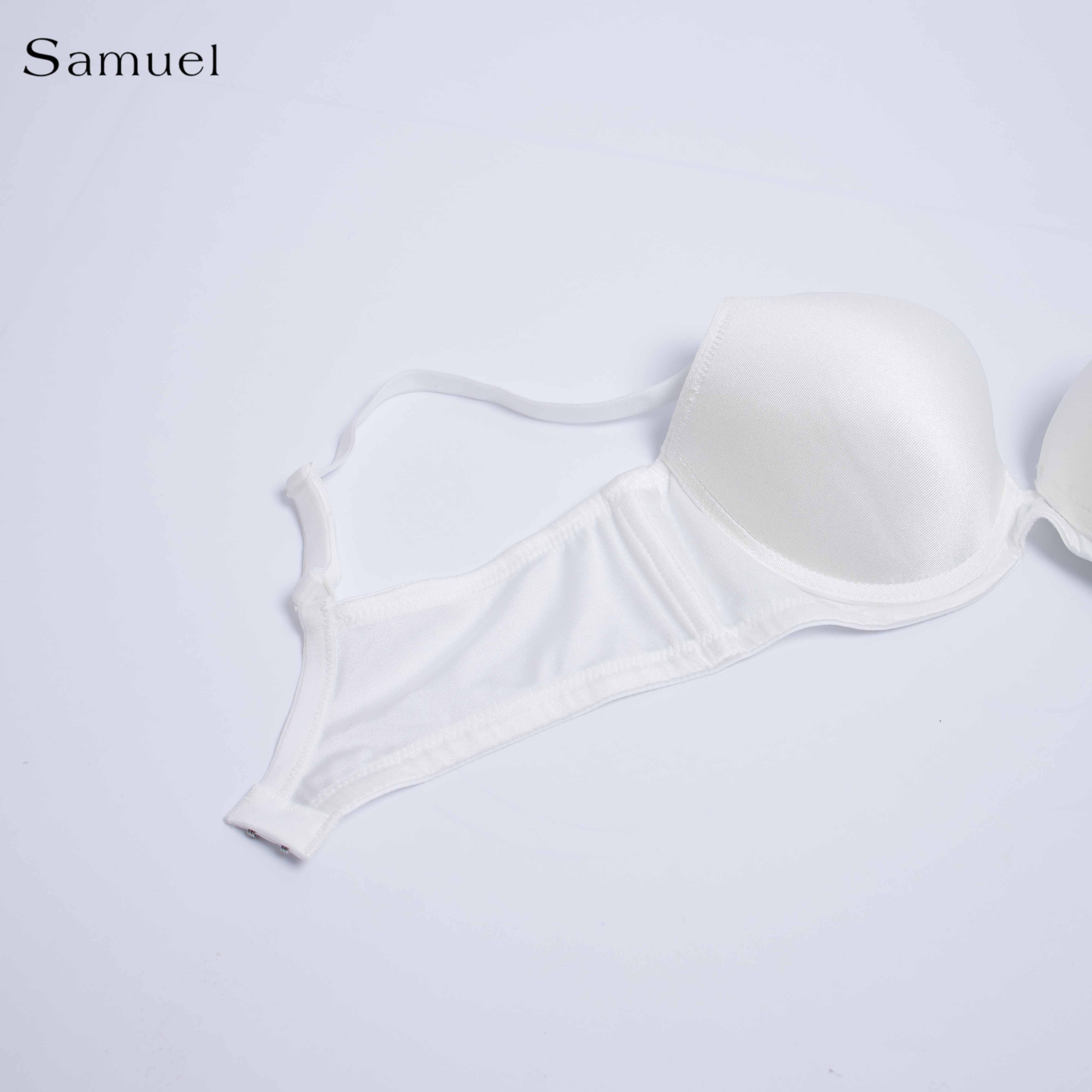 Áo Ngực Satin Trơn Bảng Lưng Nhỏ Mút vừa Đài Loan 9058