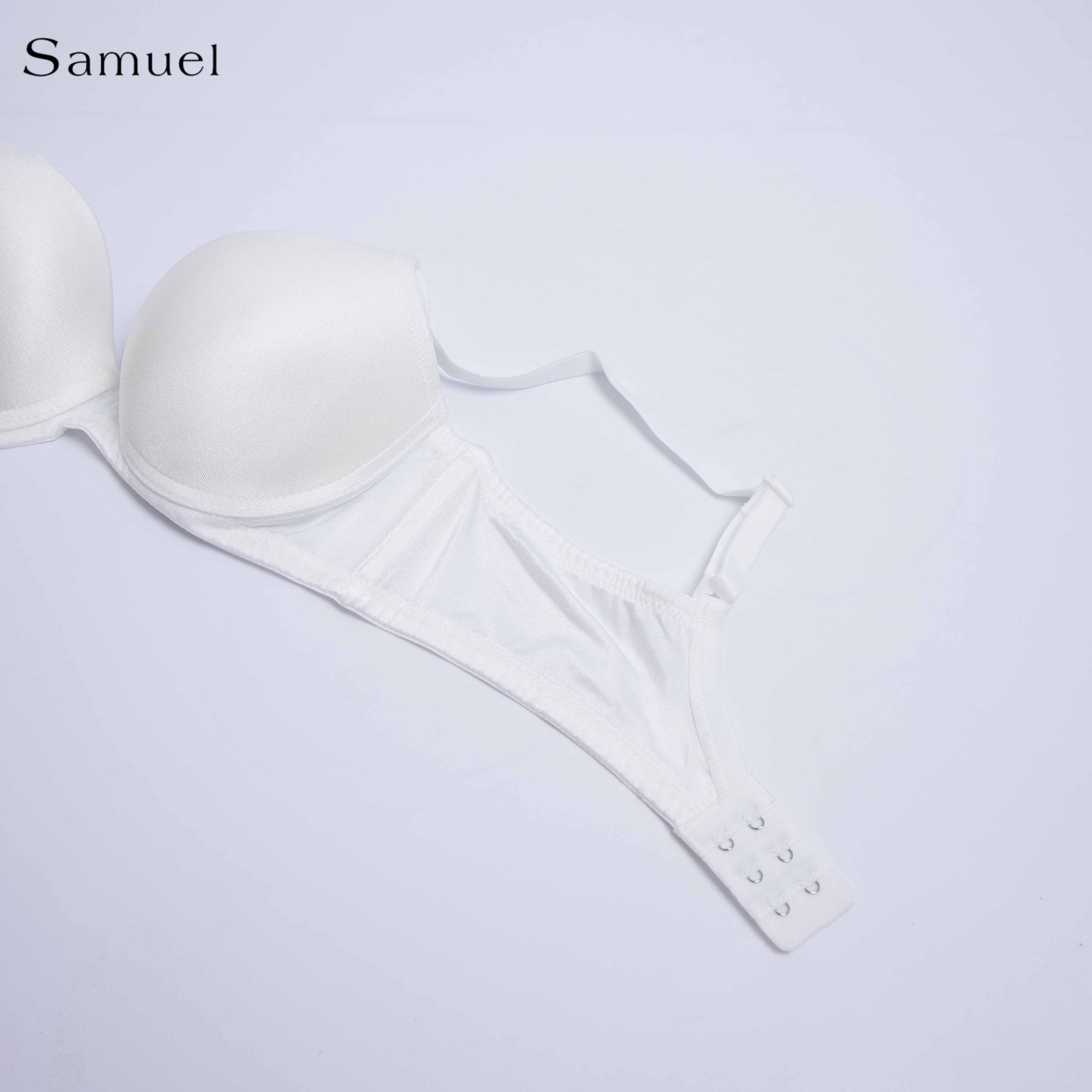 Áo Ngực Satin Trơn Bảng Lưng Nhỏ Mút vừa Đài Loan 9058