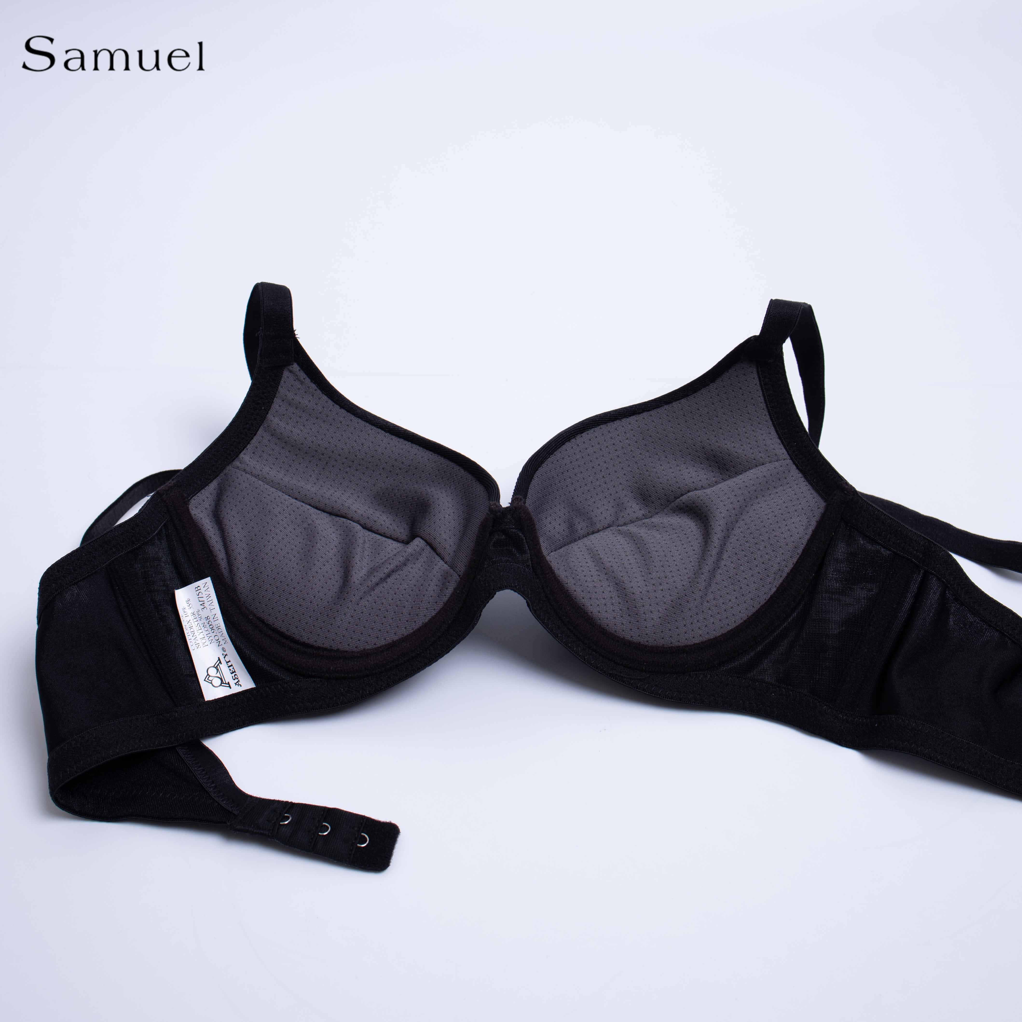 【 Sana 】Samuel Áo ngực T-shirt Đài Loan Cúp Trơn ( Màu Đen )