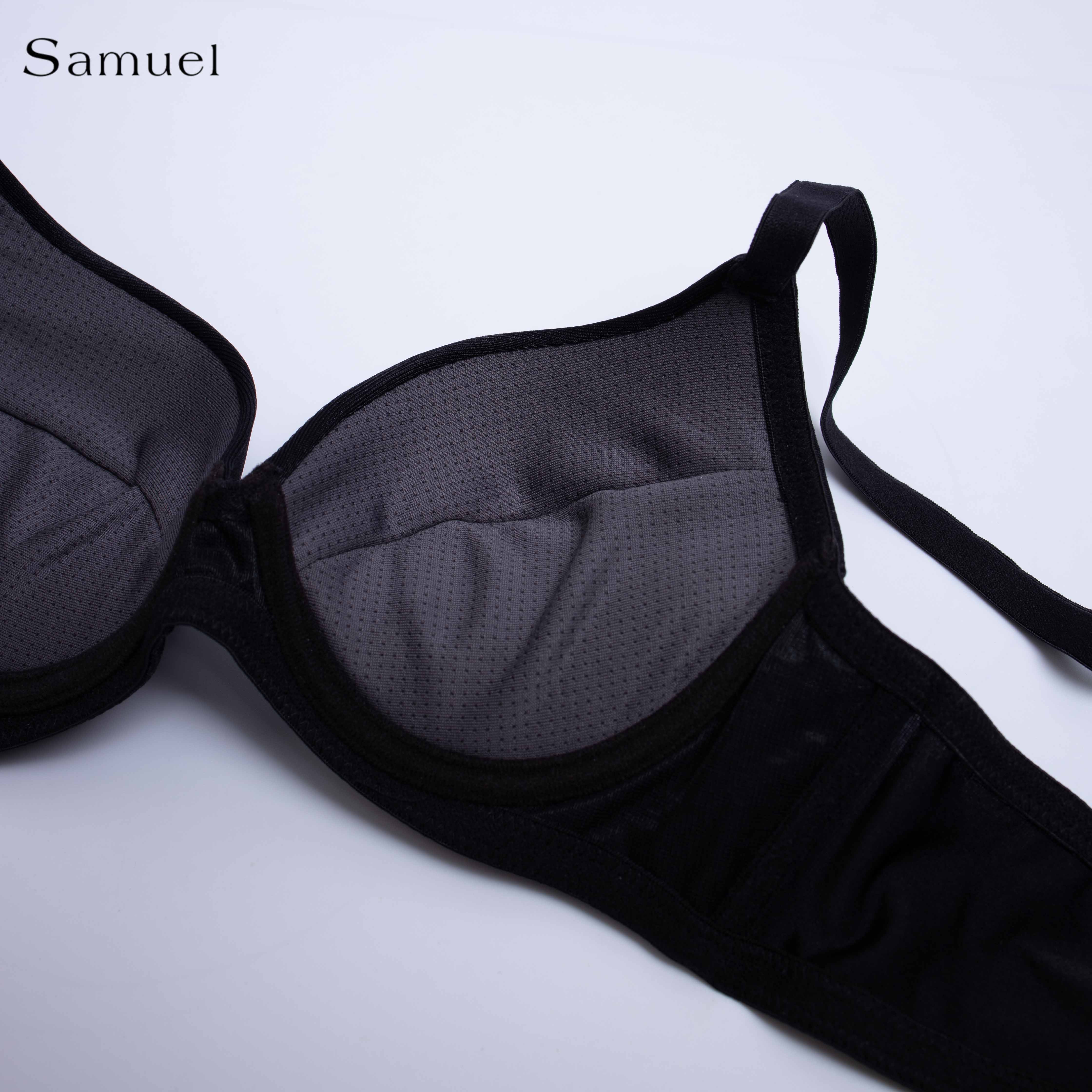 【 Sana 】Samuel Áo ngực T-shirt Đài Loan Cúp Trơn ( Màu Đen )