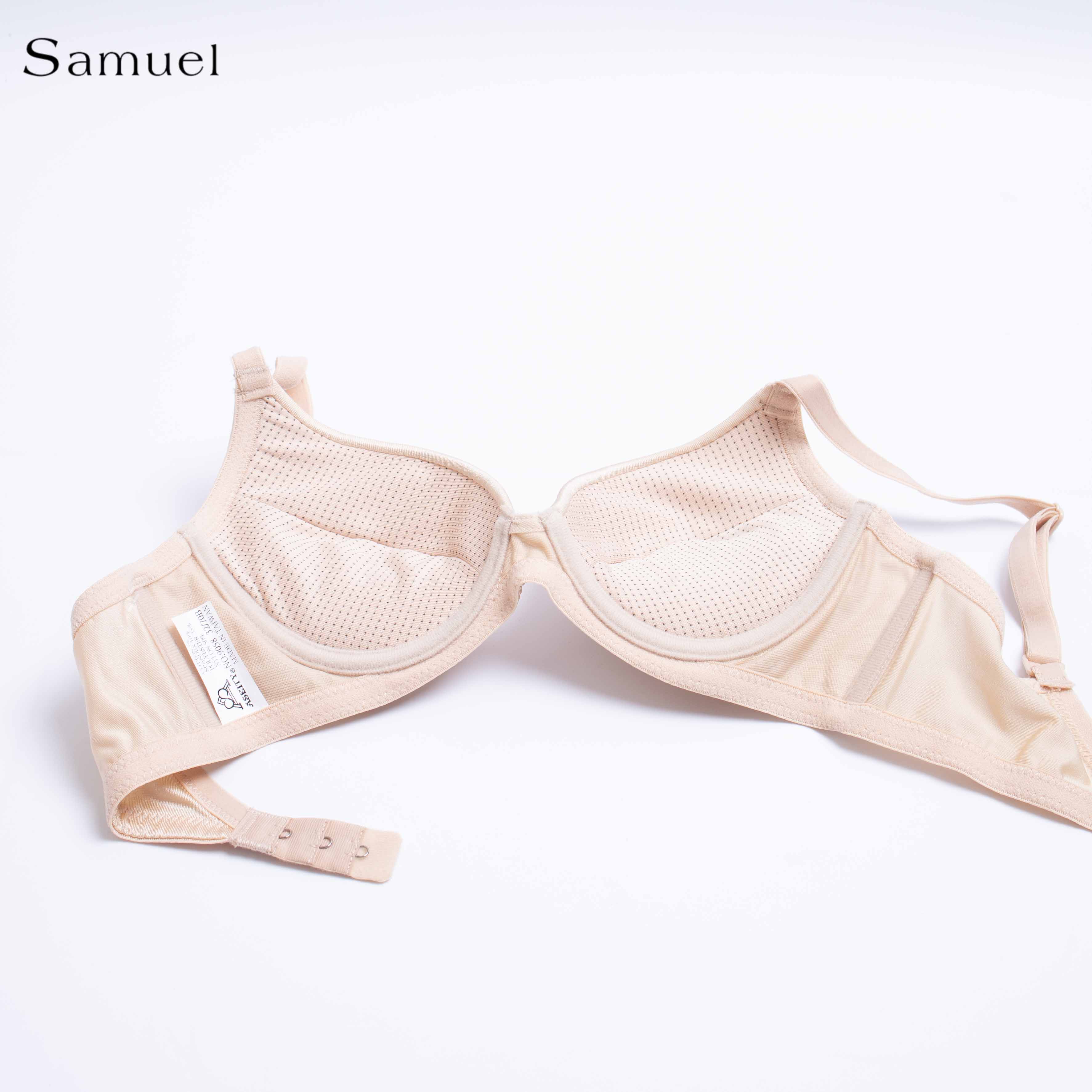 Áo Ngực Satin Trơn Bảng Lưng Nhỏ Mút vừa Đài Loan 9058