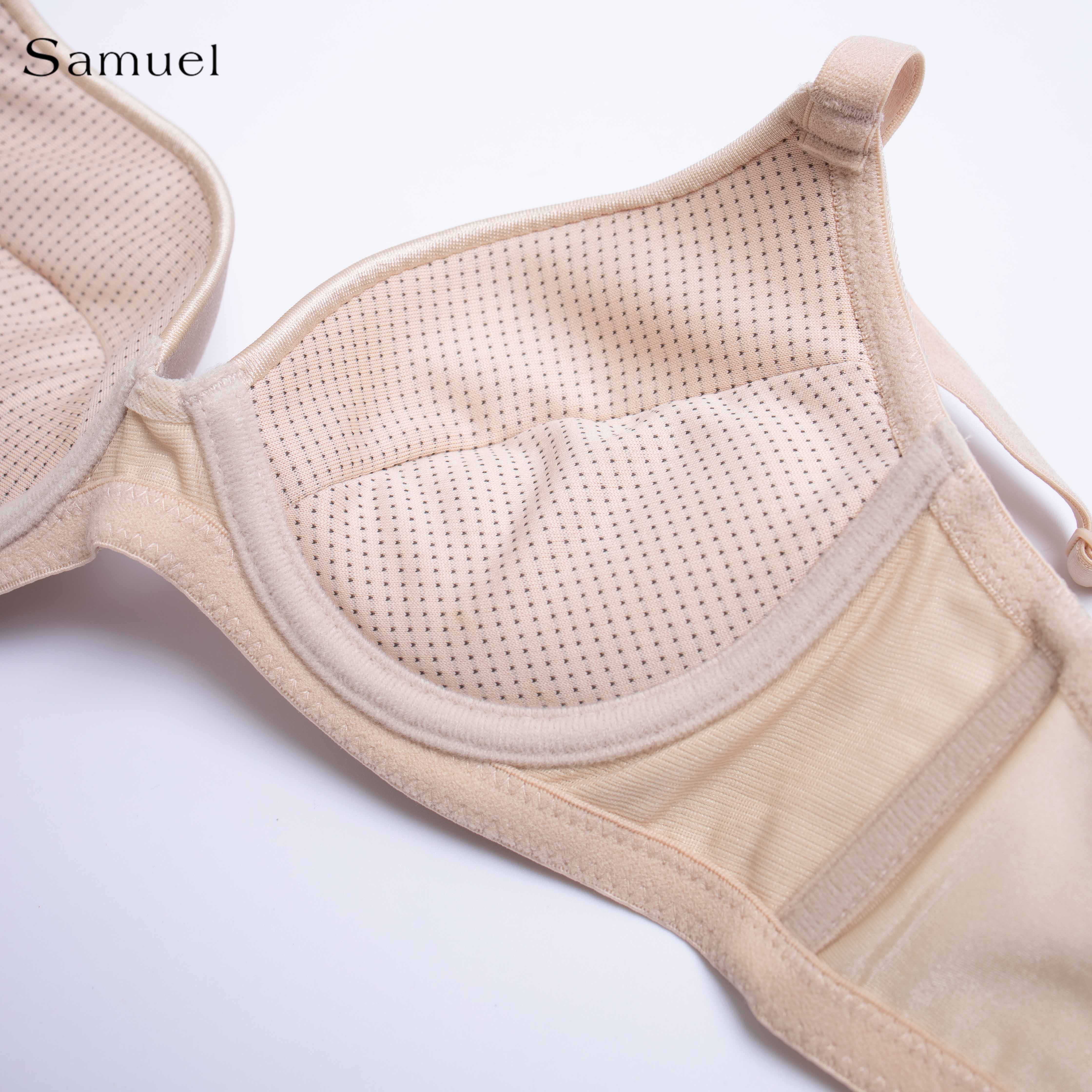 Áo Ngực Satin Trơn Bảng Lưng Nhỏ Mút vừa Đài Loan 9058