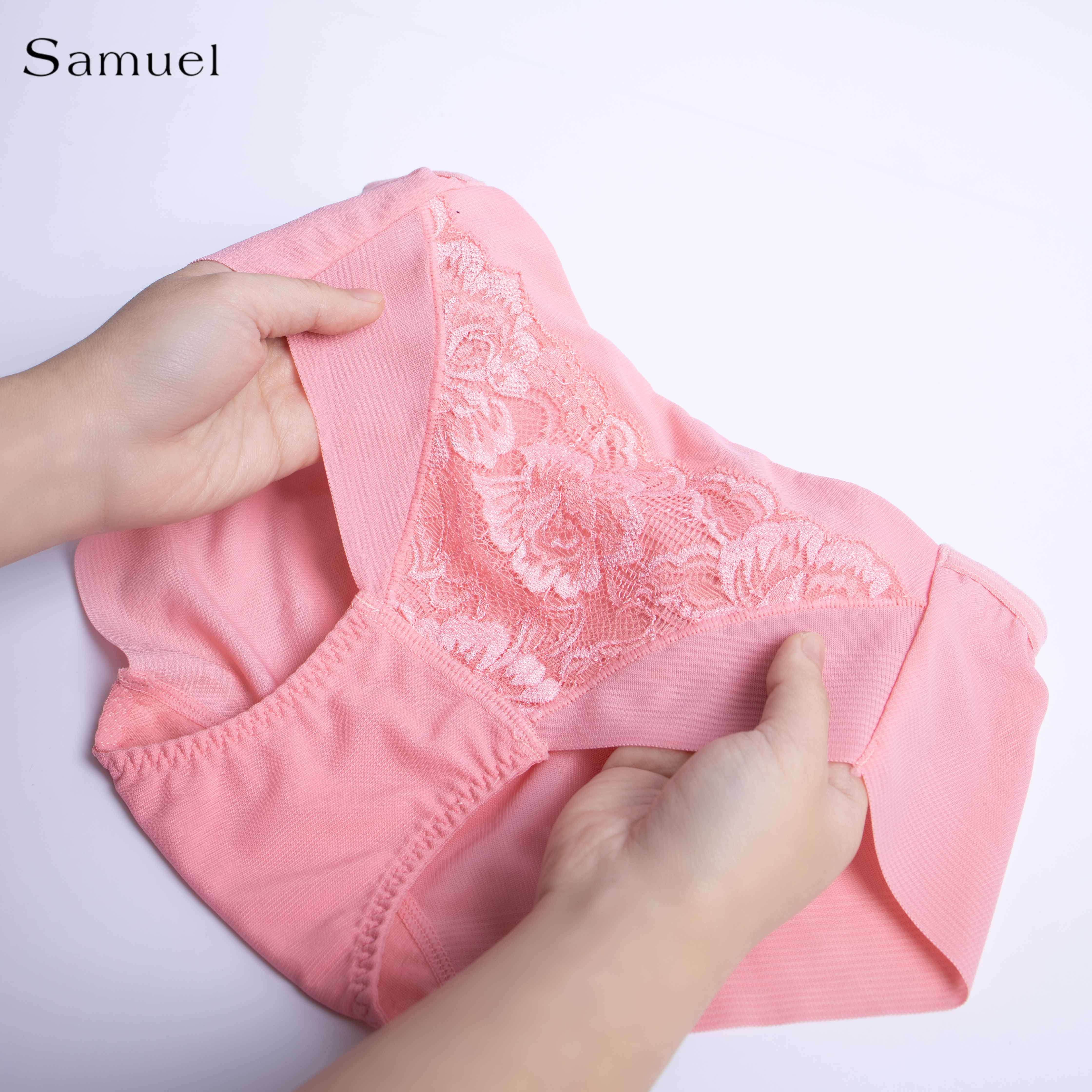 Samuel Quần lót nữ Đài Loan cao cấp Ture mặt trước thêu hoa hồng