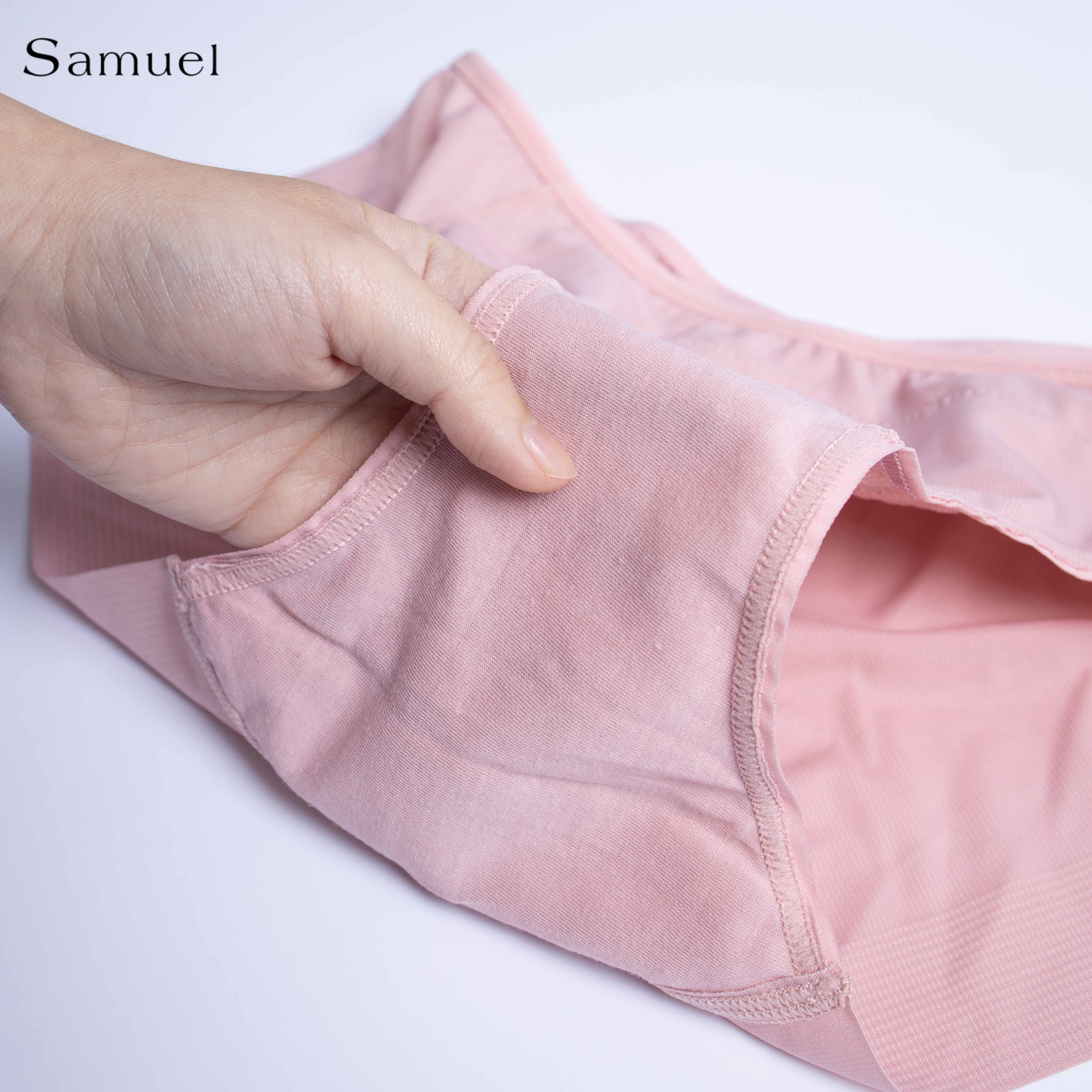 Quần lót Đài Loan Lưng cao Trơn phối Ren Samuel PANSY 505