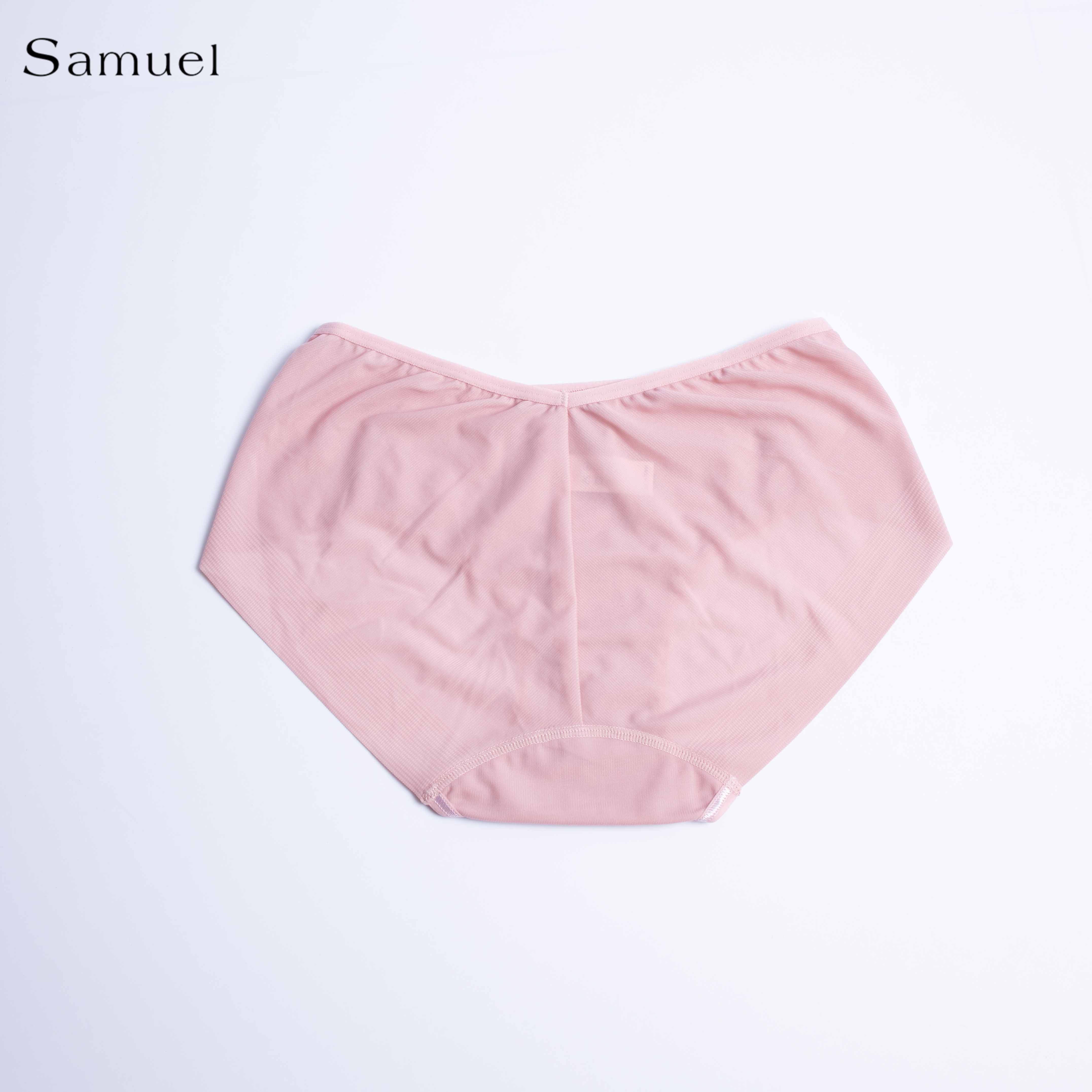 Quần lót Đài Loan Lưng cao Trơn phối Ren Samuel PANSY 505