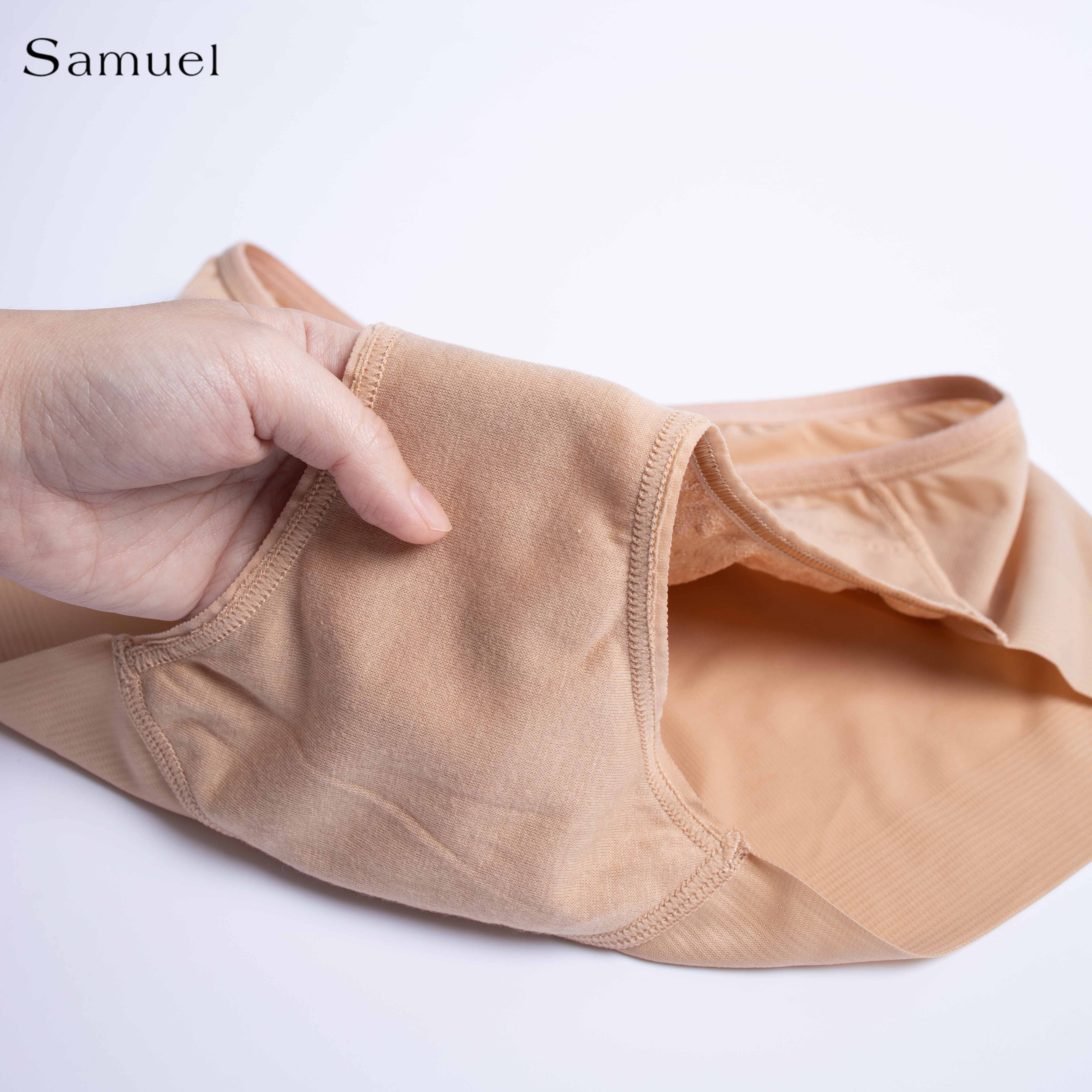 Quần lót Đài Loan Lưng cao Trơn phối Ren Samuel PANSY 505