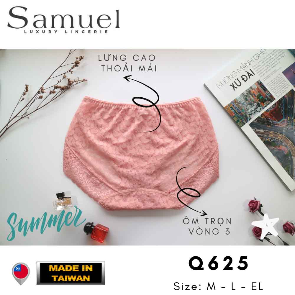【SUKA】Samuel Quần lót nữ Đài Loan Ren thêu cao cấp [ màu Trắng ]