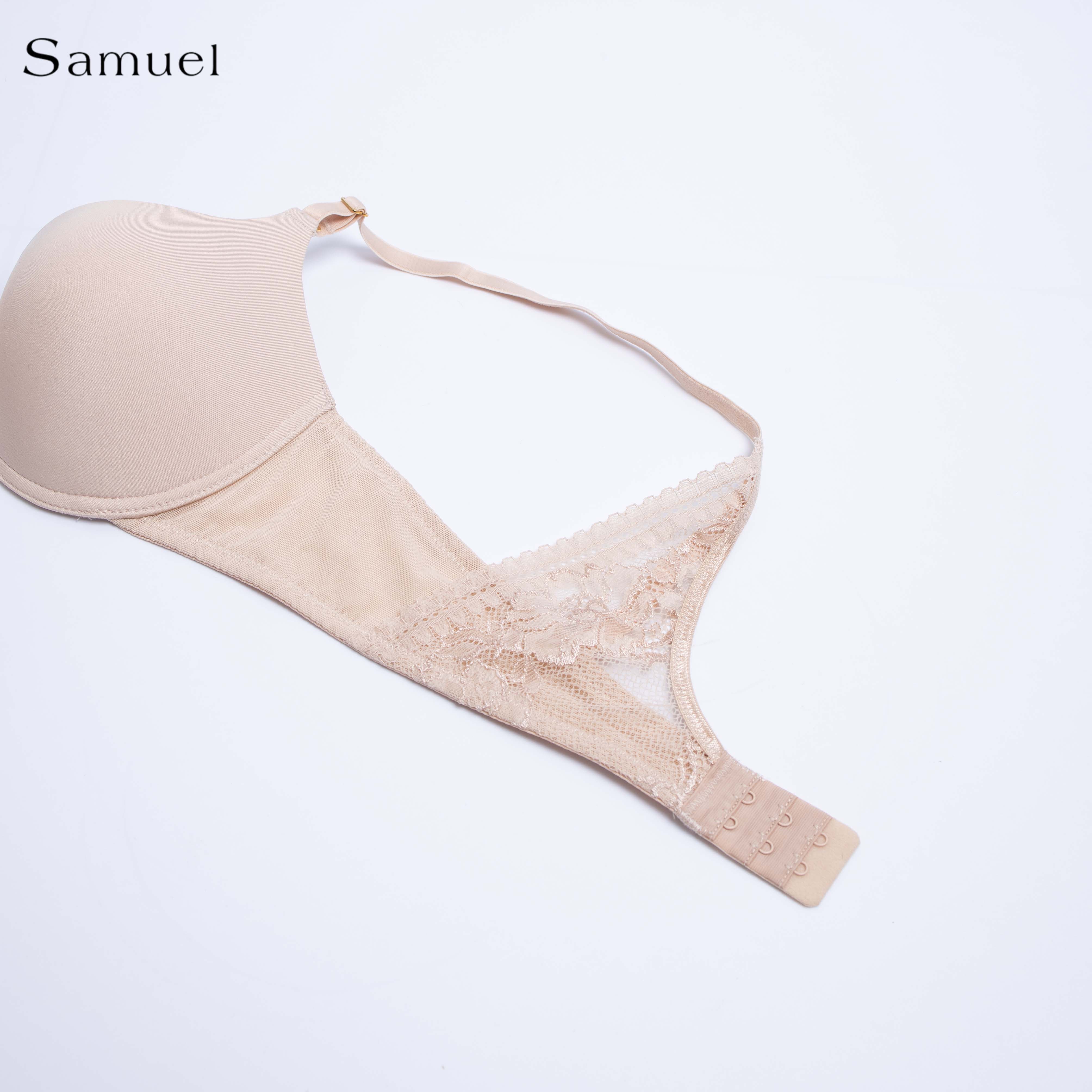 Samuel Ada Áo ngực Nguyên ngực Mút Nanobon viền ren cánh buồm