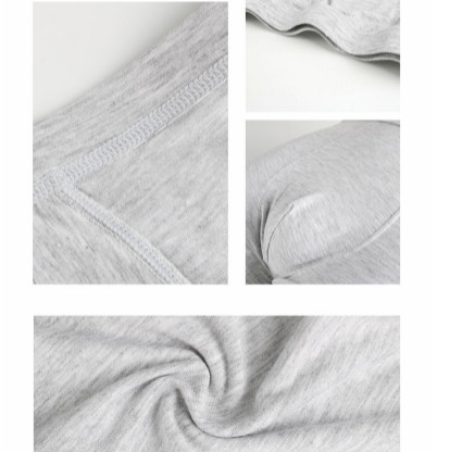 Quần Lót Đùi Nam Cotton Màu Xám Trắng
