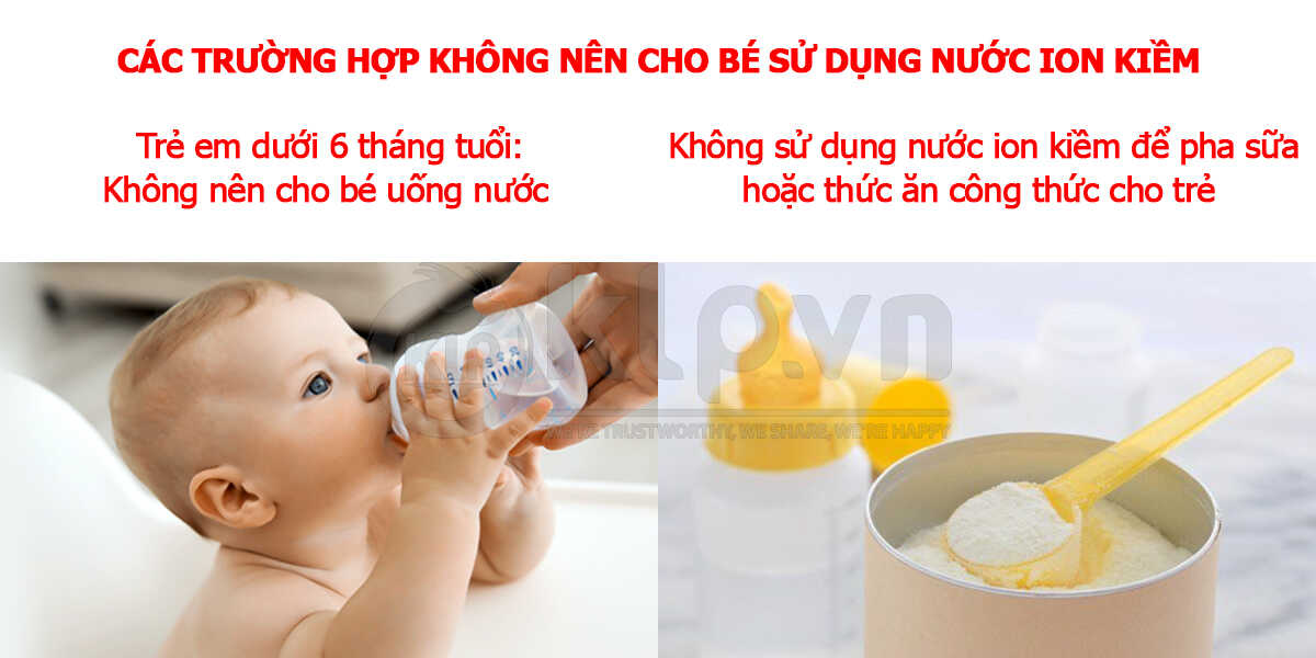 những điểm lưu ý khi sử dụng nước ion kiềm cho trẻ điện máy kim long phát 