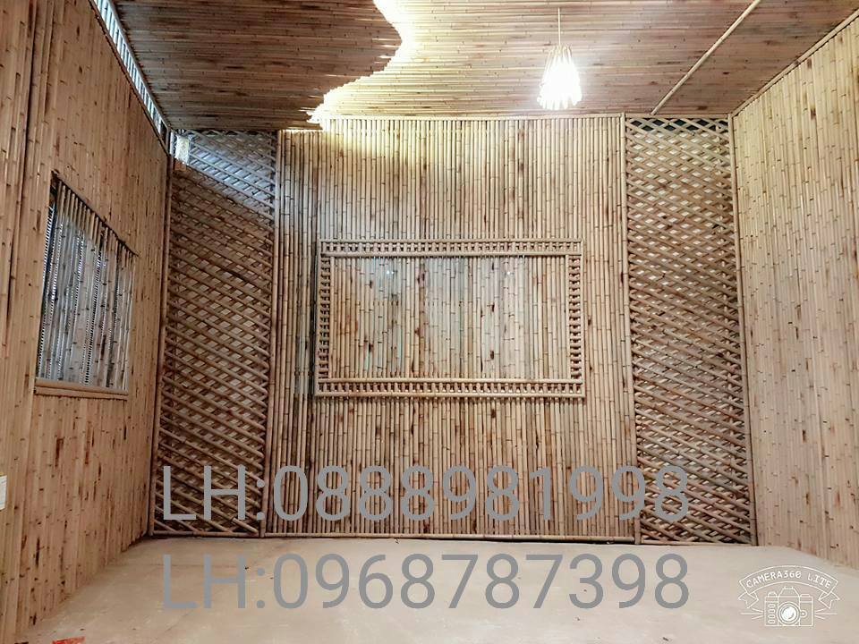 thi công ốp tre trúc