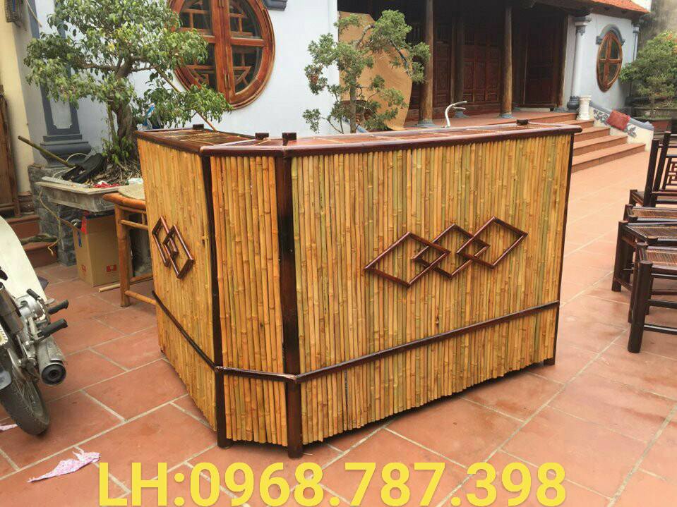quầy bar tre trúc + quầy bar tre đẹp + làm quầy bar tre đẹp uy tín