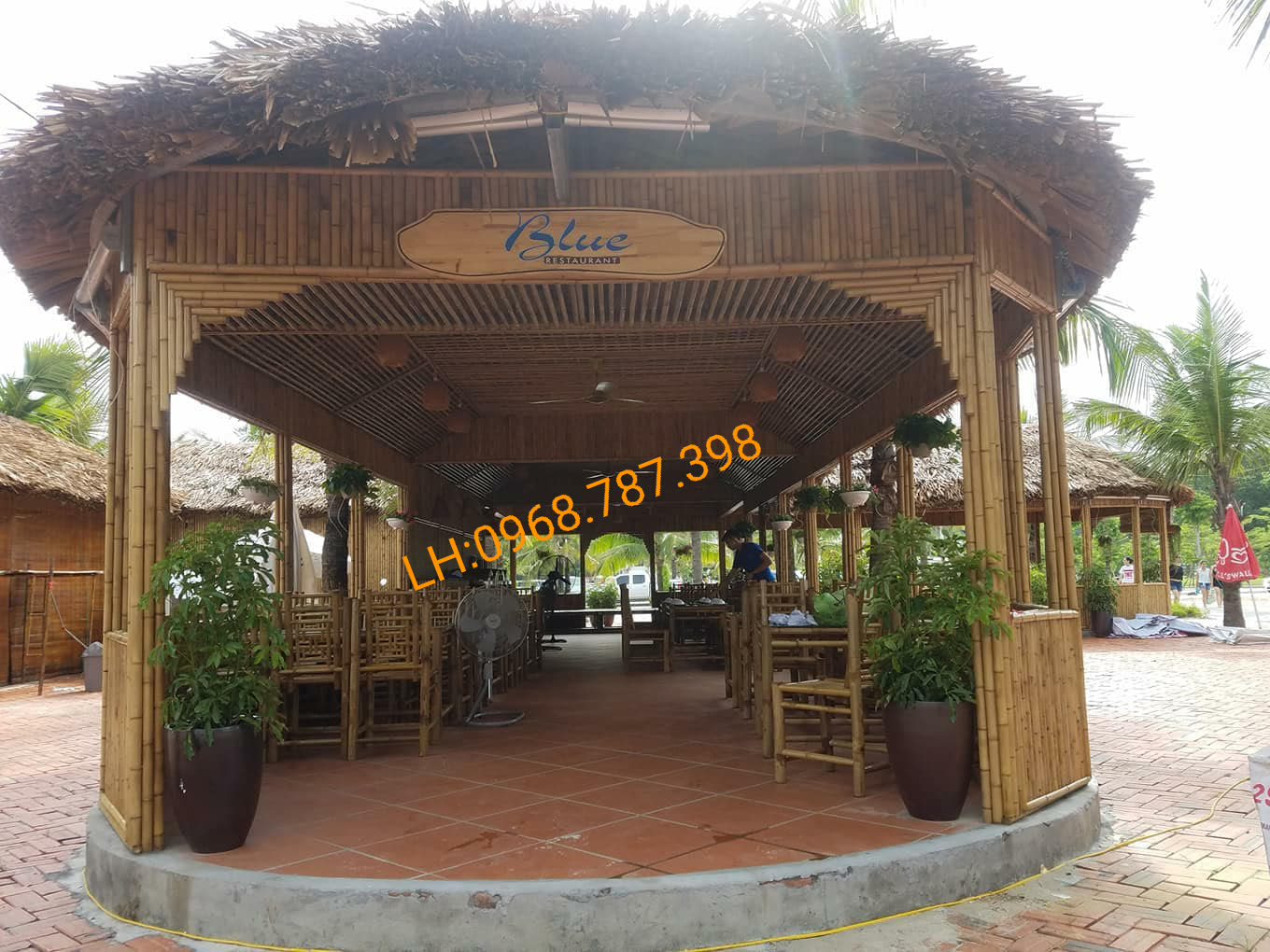 bamboo thanh huyền , thi công nhà hàng bằng tre trúc ở quảng ninh , ốp trúc nhà tre đẹp