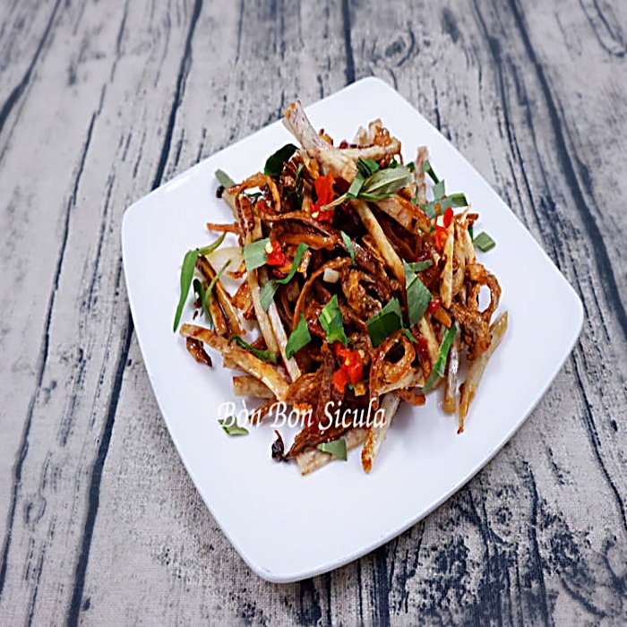 Khô Mực Khoai Môn Chiên Nước Mắm - Hải Sản Kỳ Hà